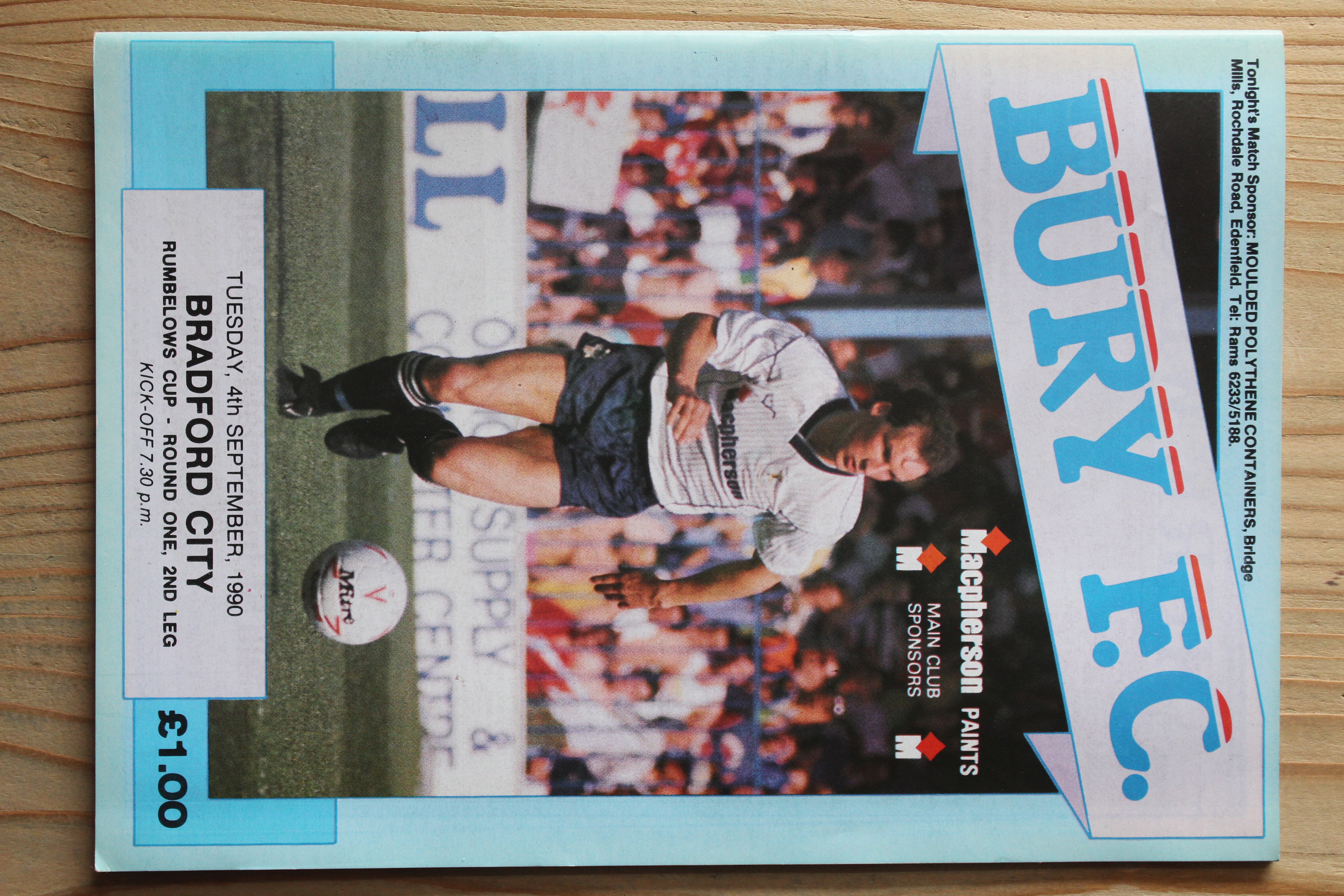 Bury FC v Bradford City FC