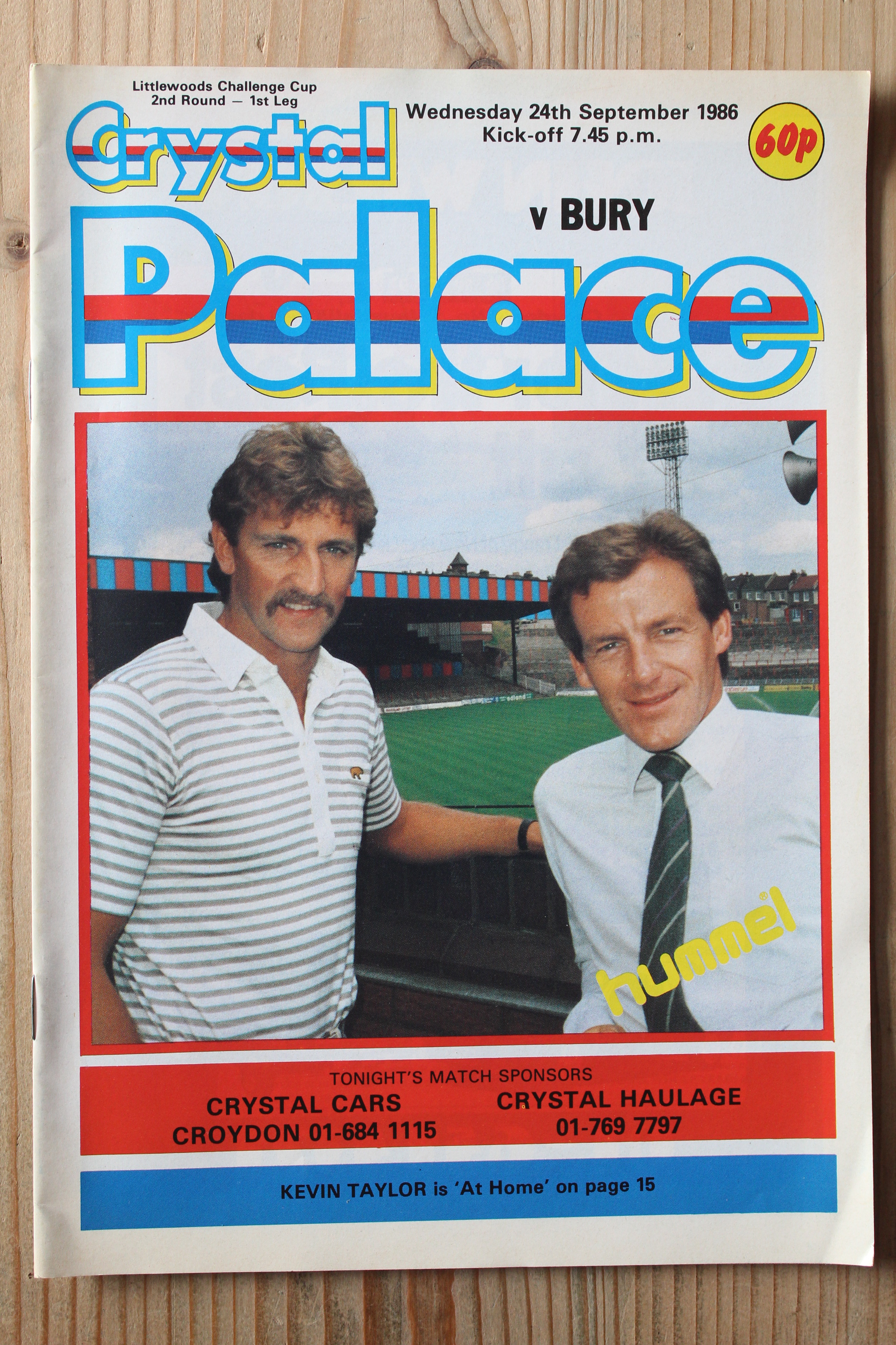 Crystal Palace FC v Bury FC