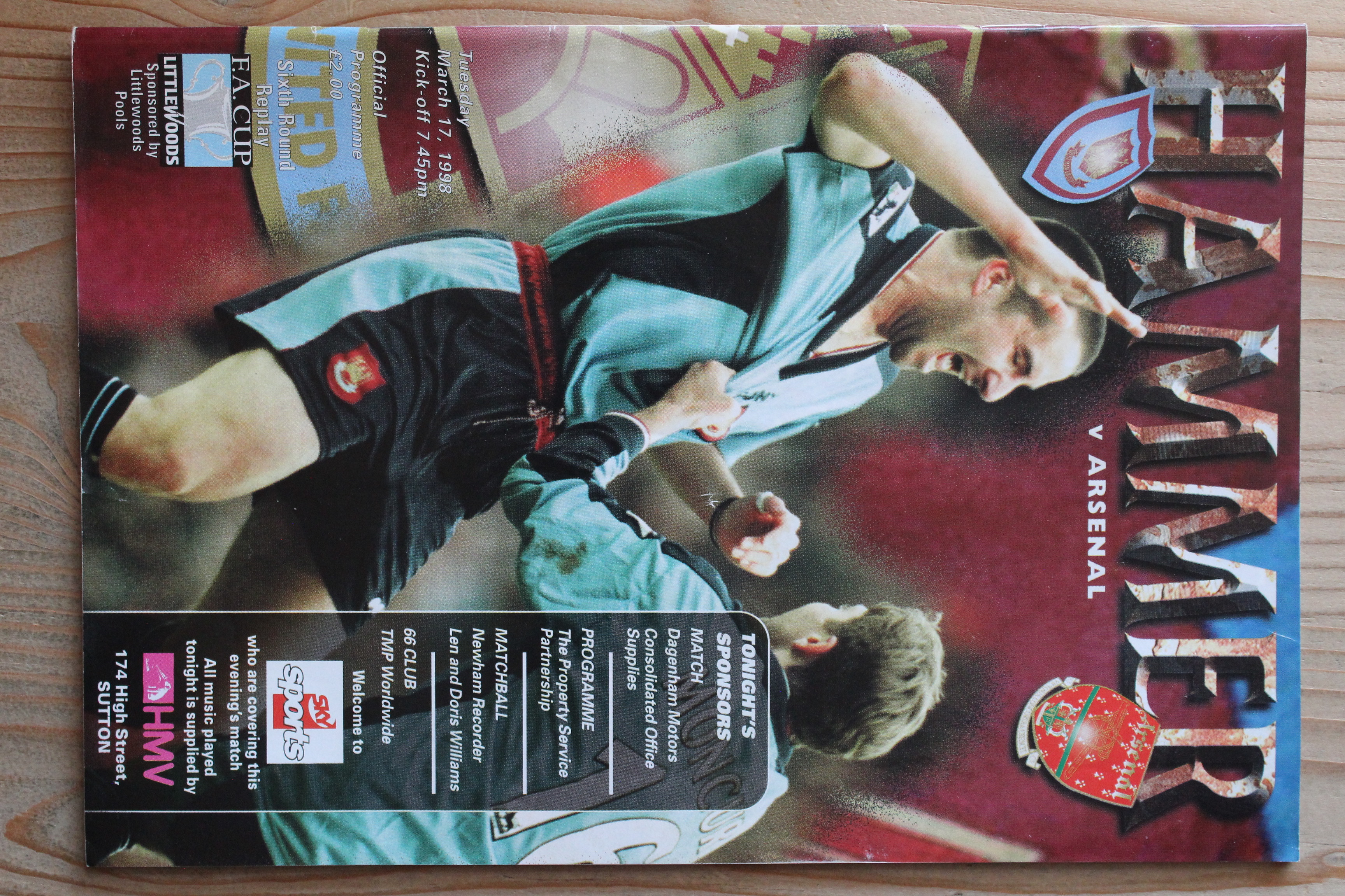 West Ham United FC v Arsenal FC