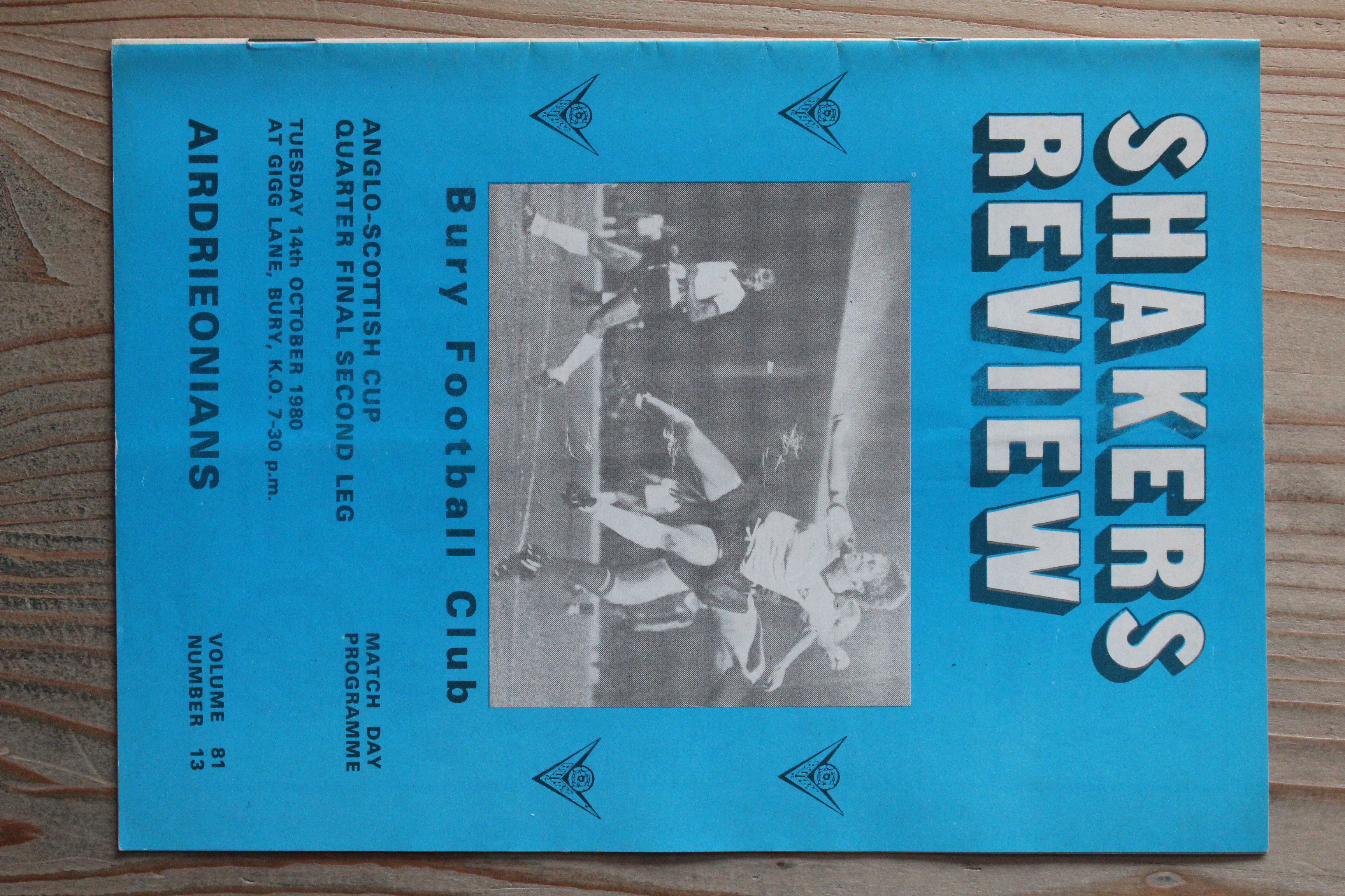 Bury FC v Airdrieonians (Old)