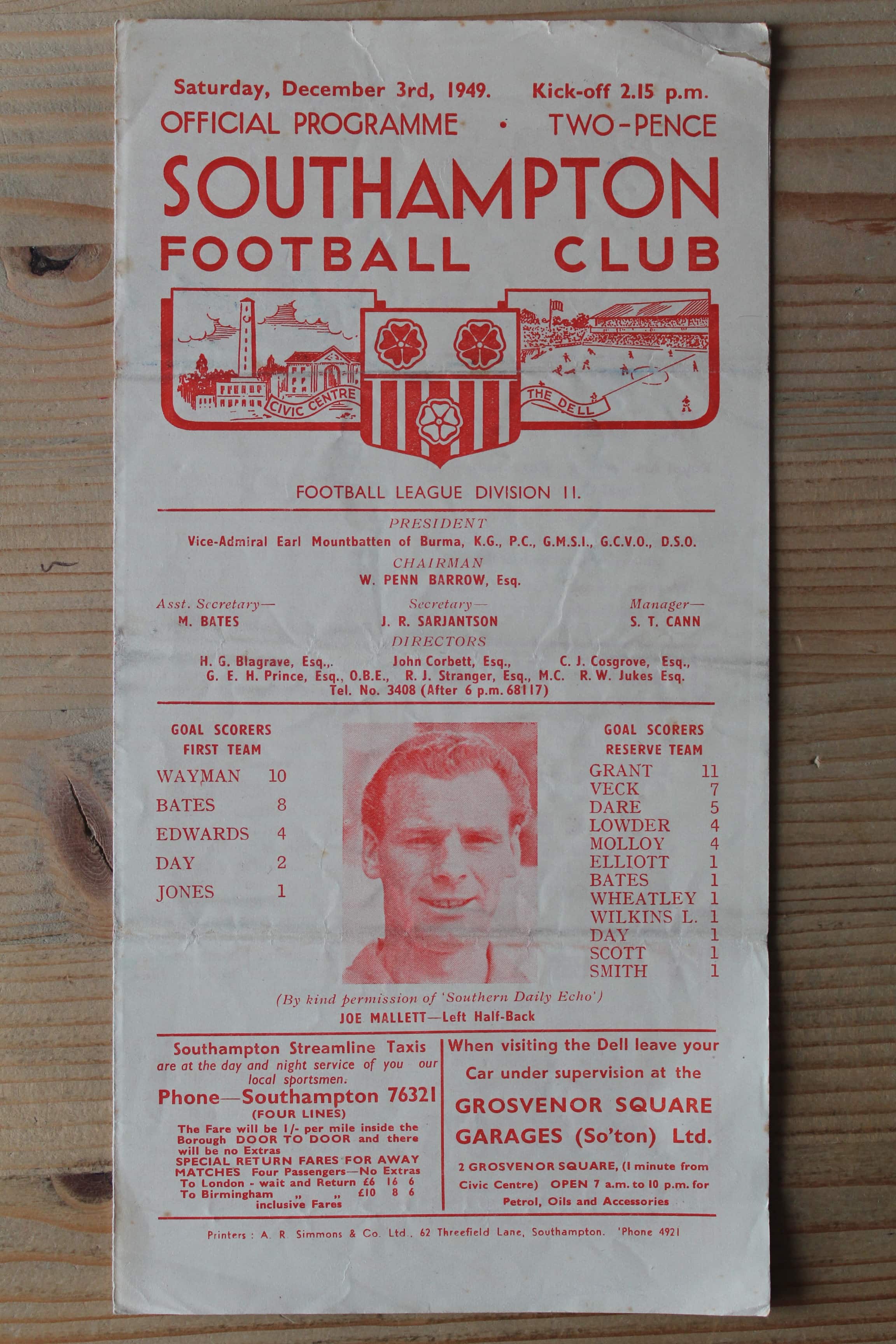 Southampton FC v Bradford Park Avenue