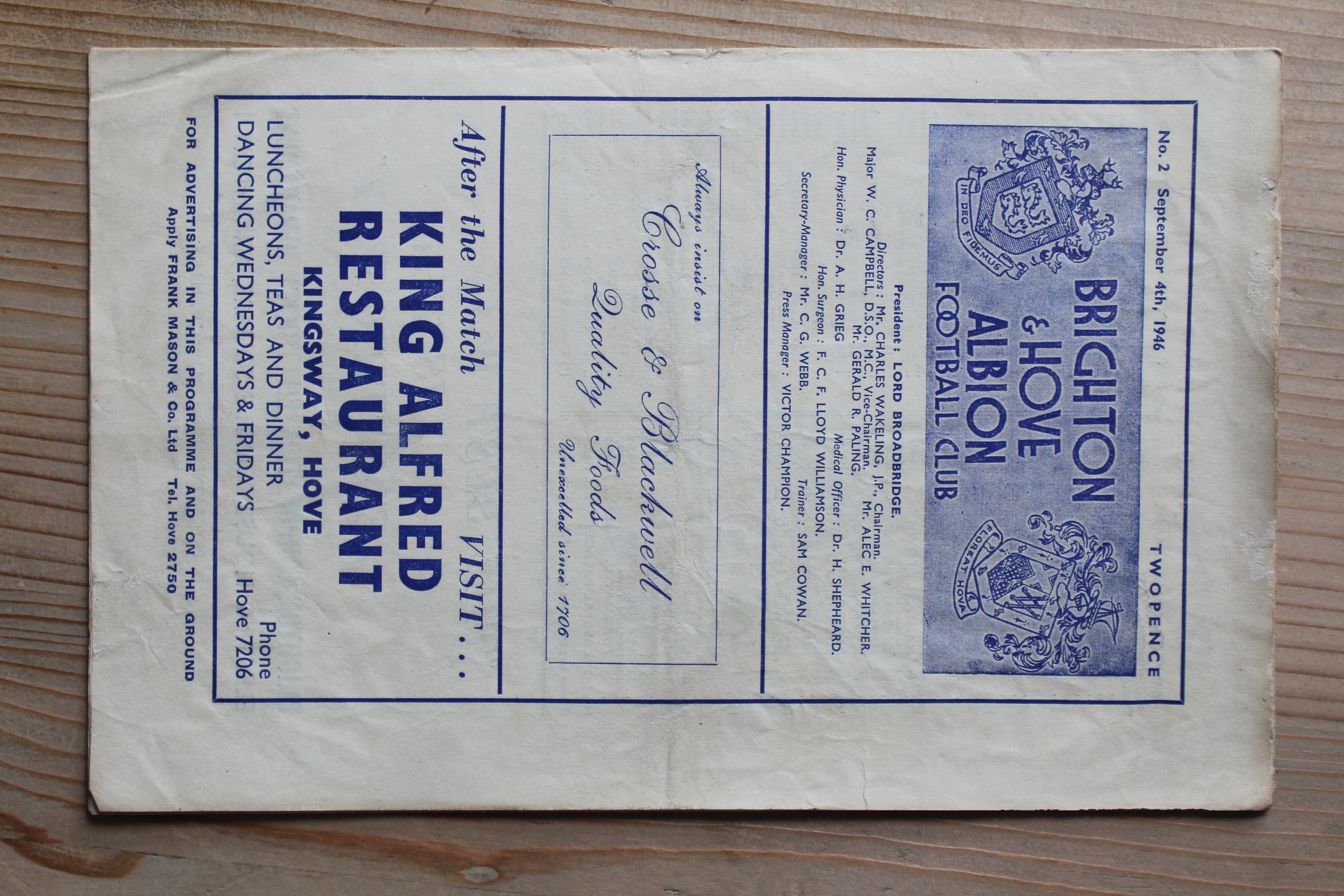 Brighton & Hove Albion FC v Aldershot F.C