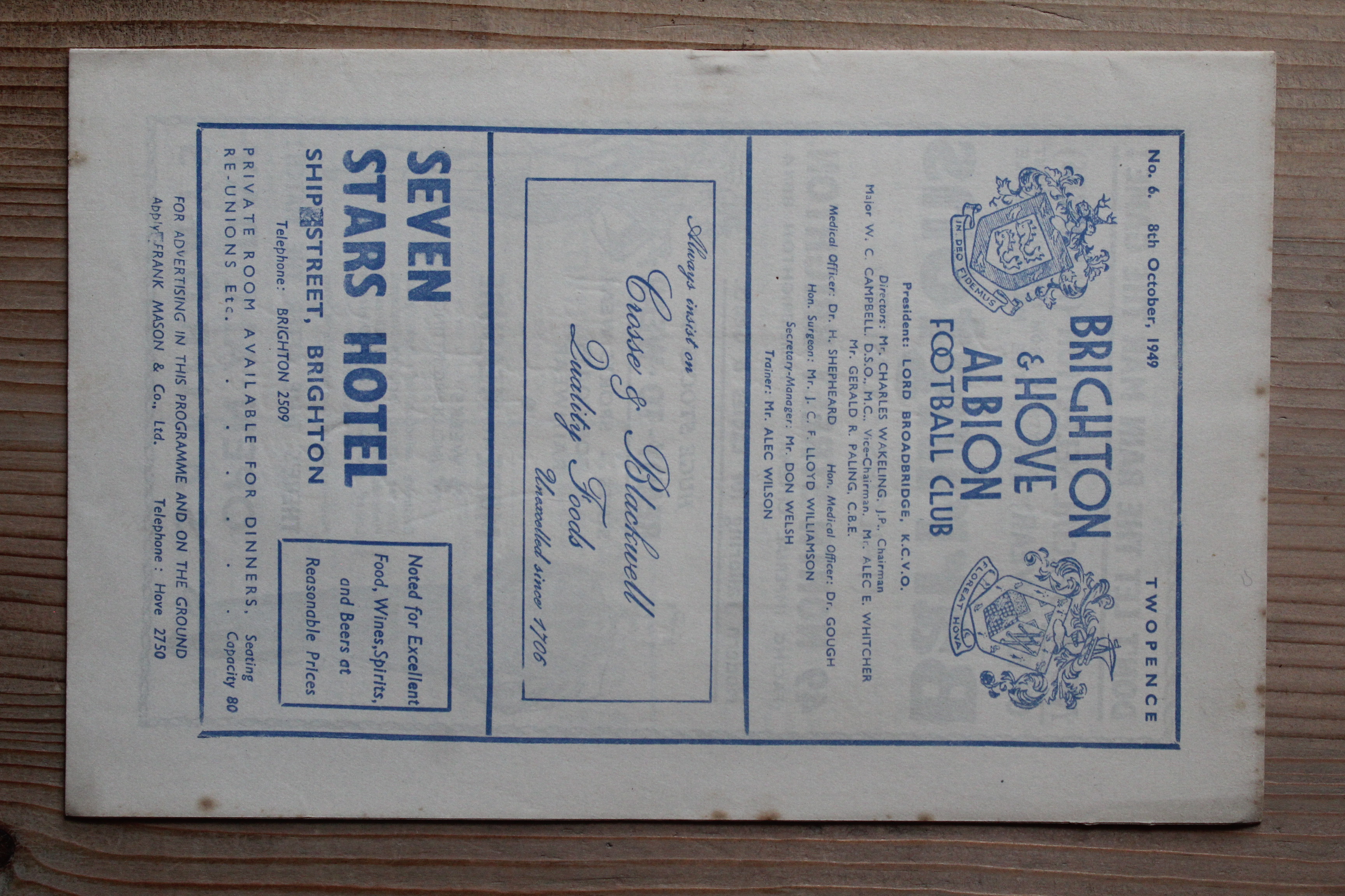 Brighton & Hove Albion FC v Bristol Rovers FC