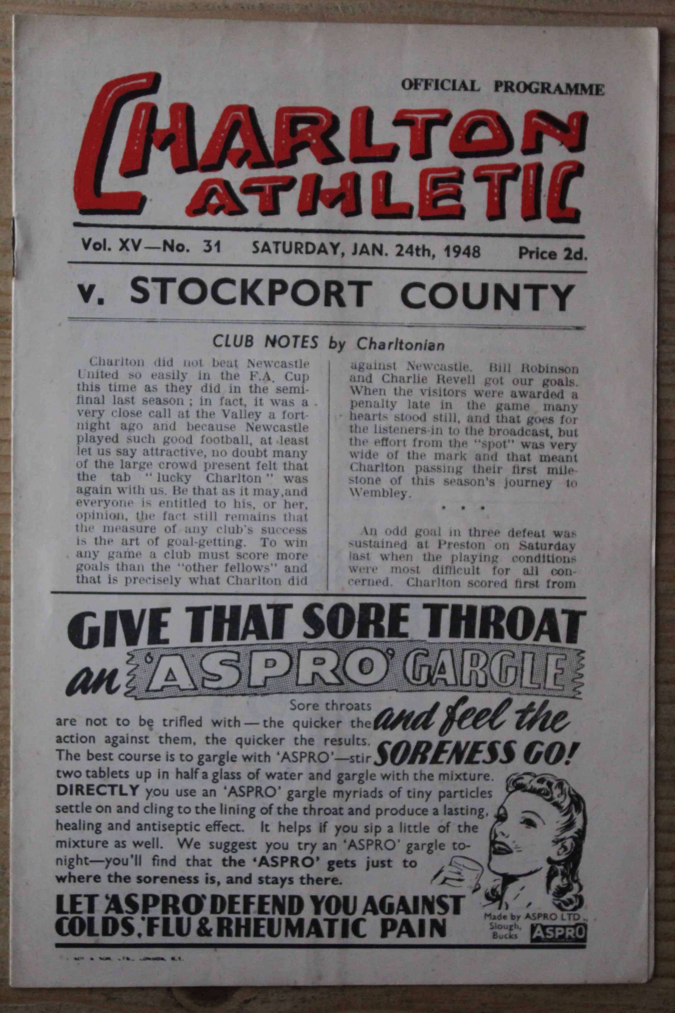 Charlton Athletic FC v Stockport County FC