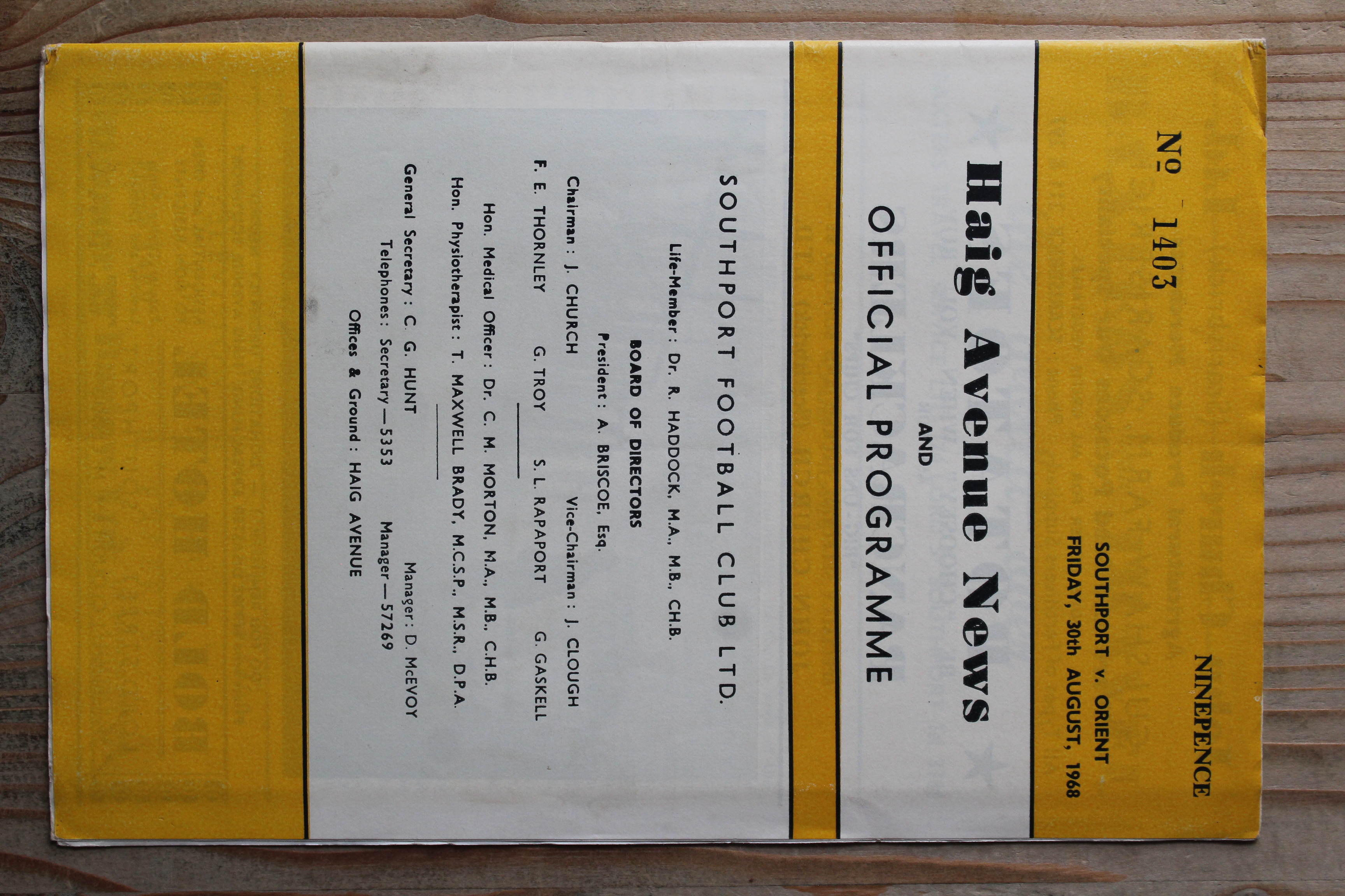 Southport v Orient