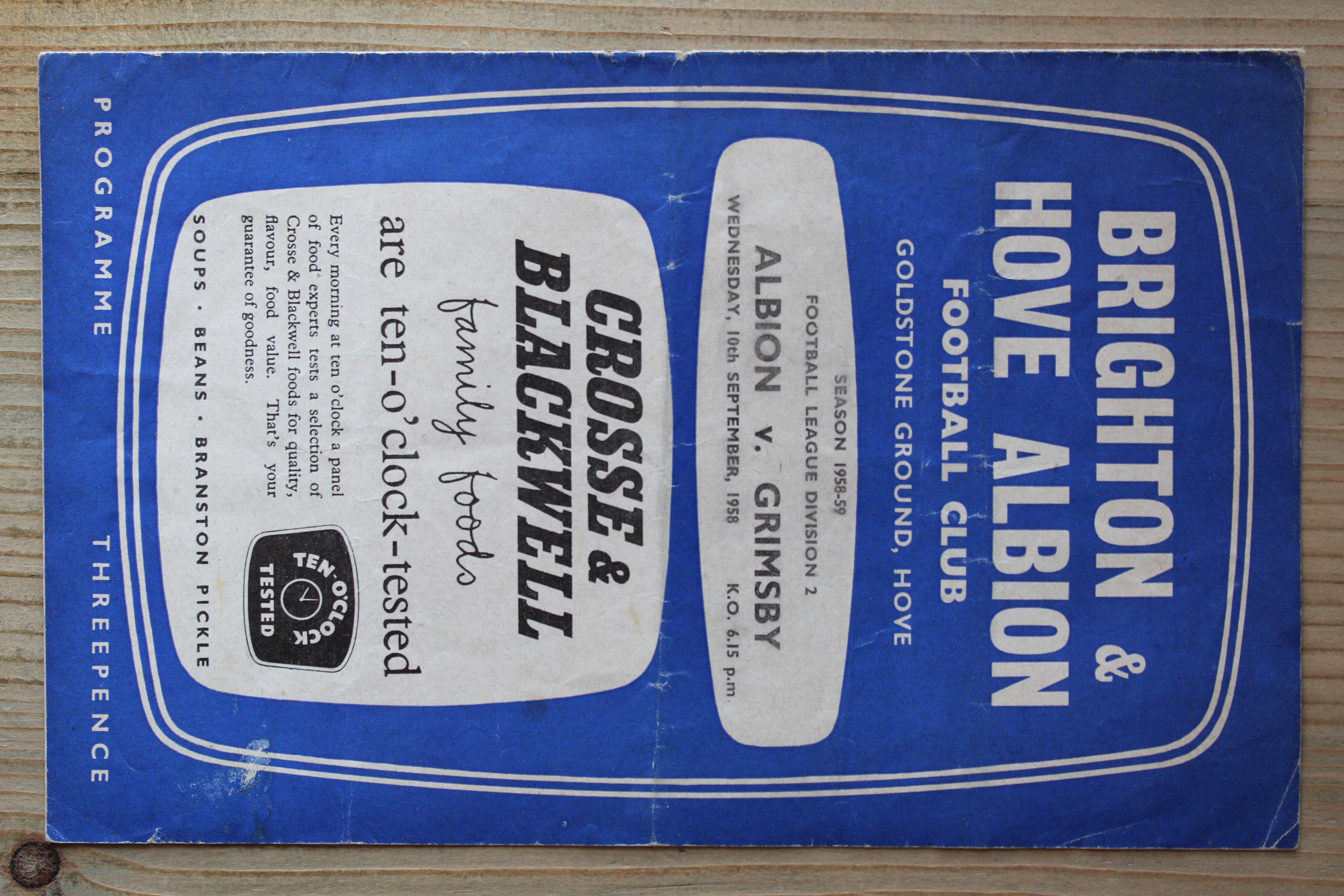 Brighton & Hove Albion FC v Grimsby Town FC