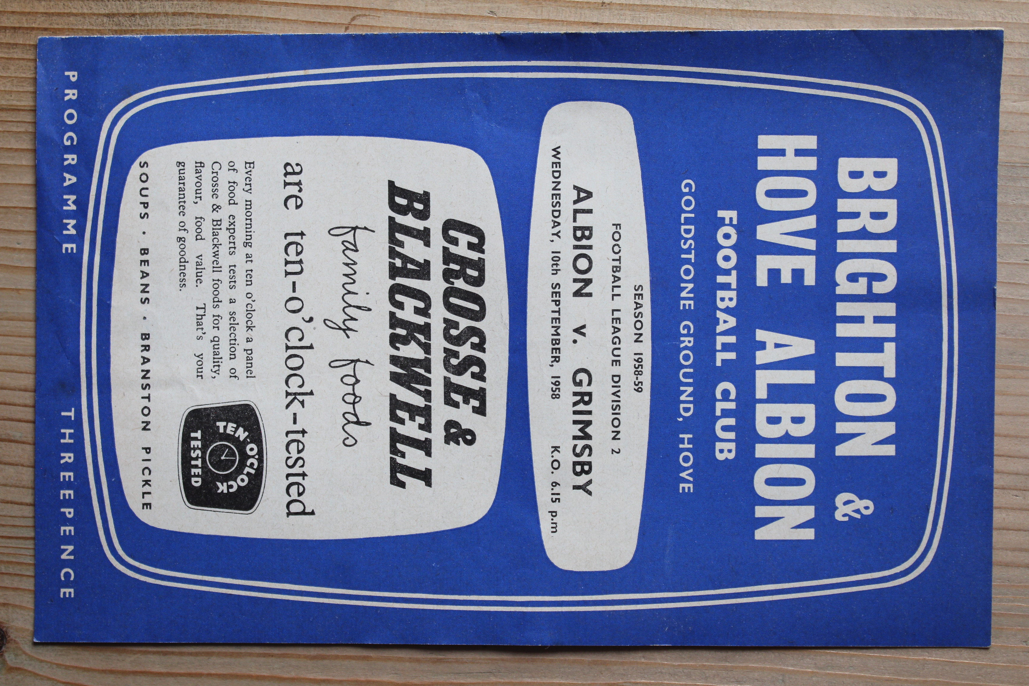 Brighton & Hove Albion FC v Grimsby Town FC