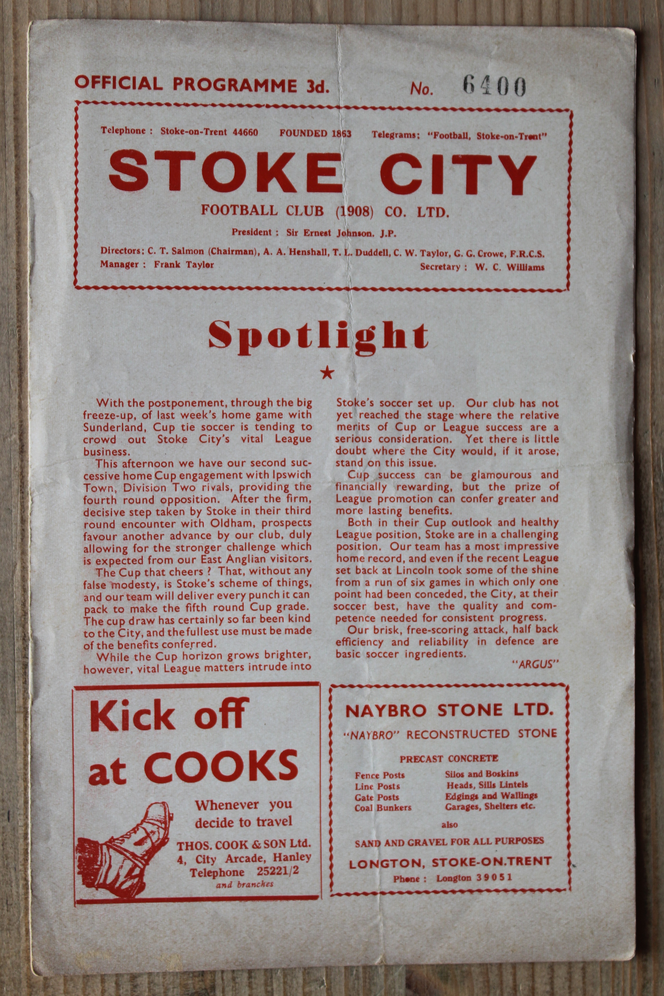 Stoke City FC v Ipswich Town FC