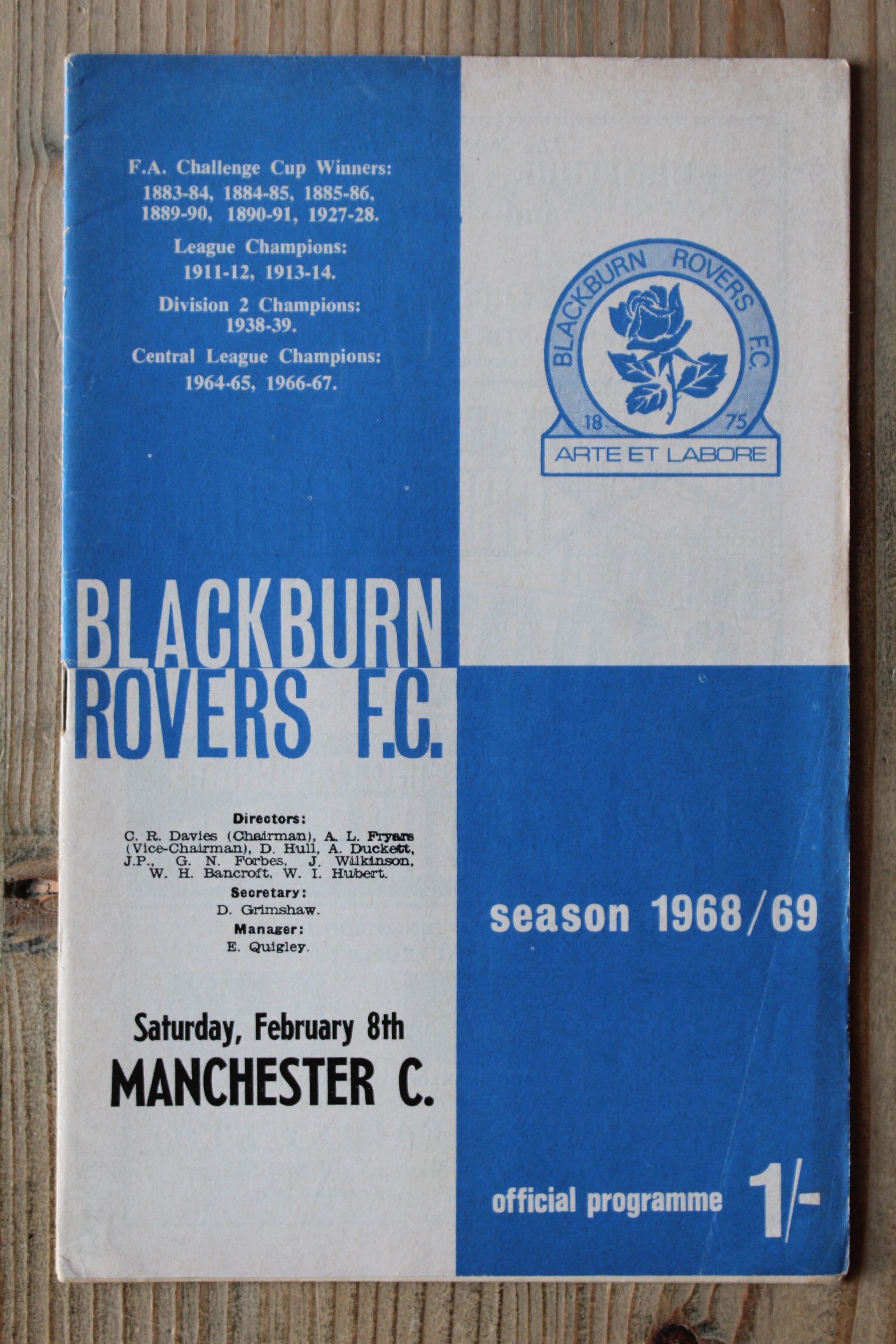 Blackburn Rovers FC v Manchester City FC