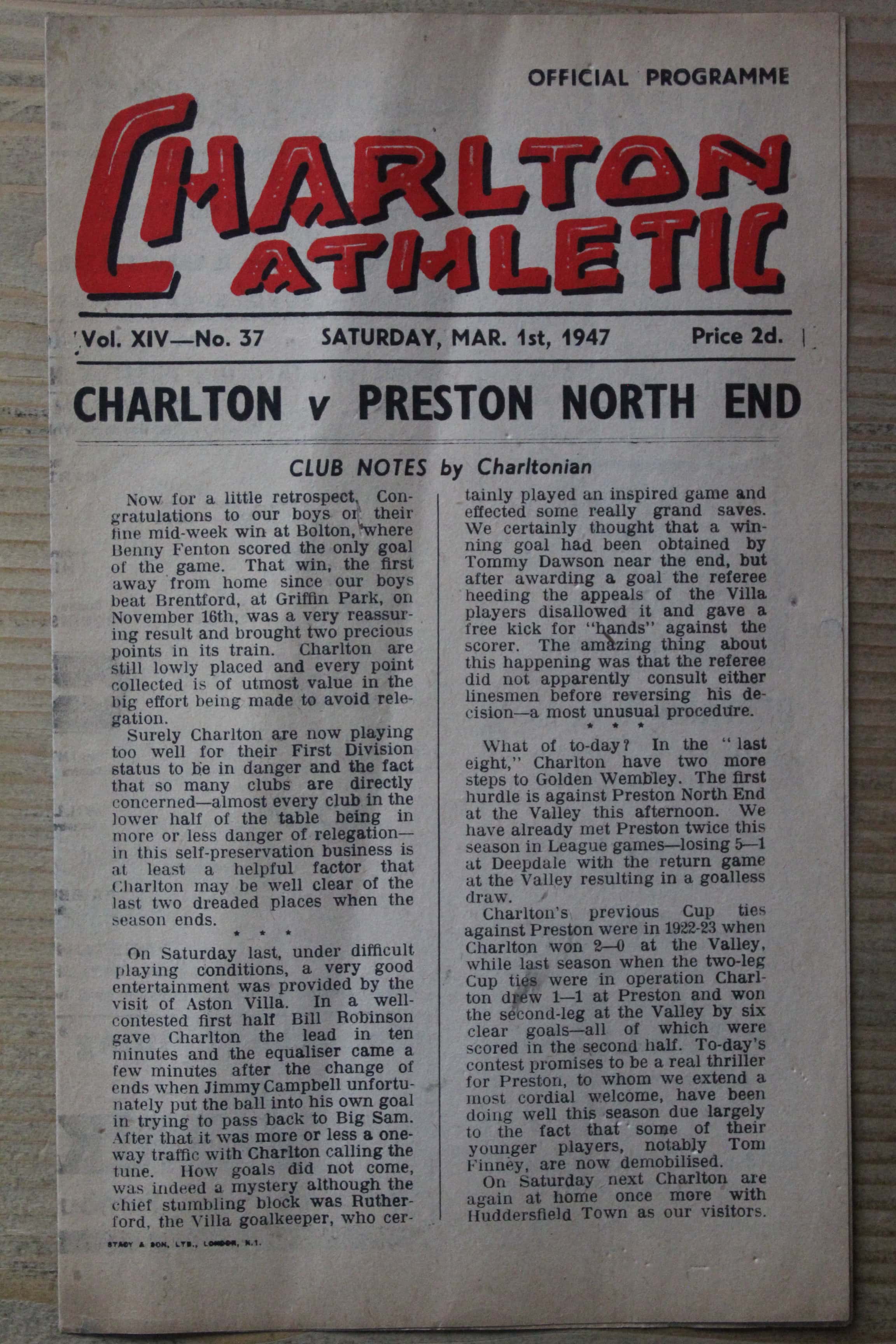 Charlton Athletic FC v Preston North End FC
