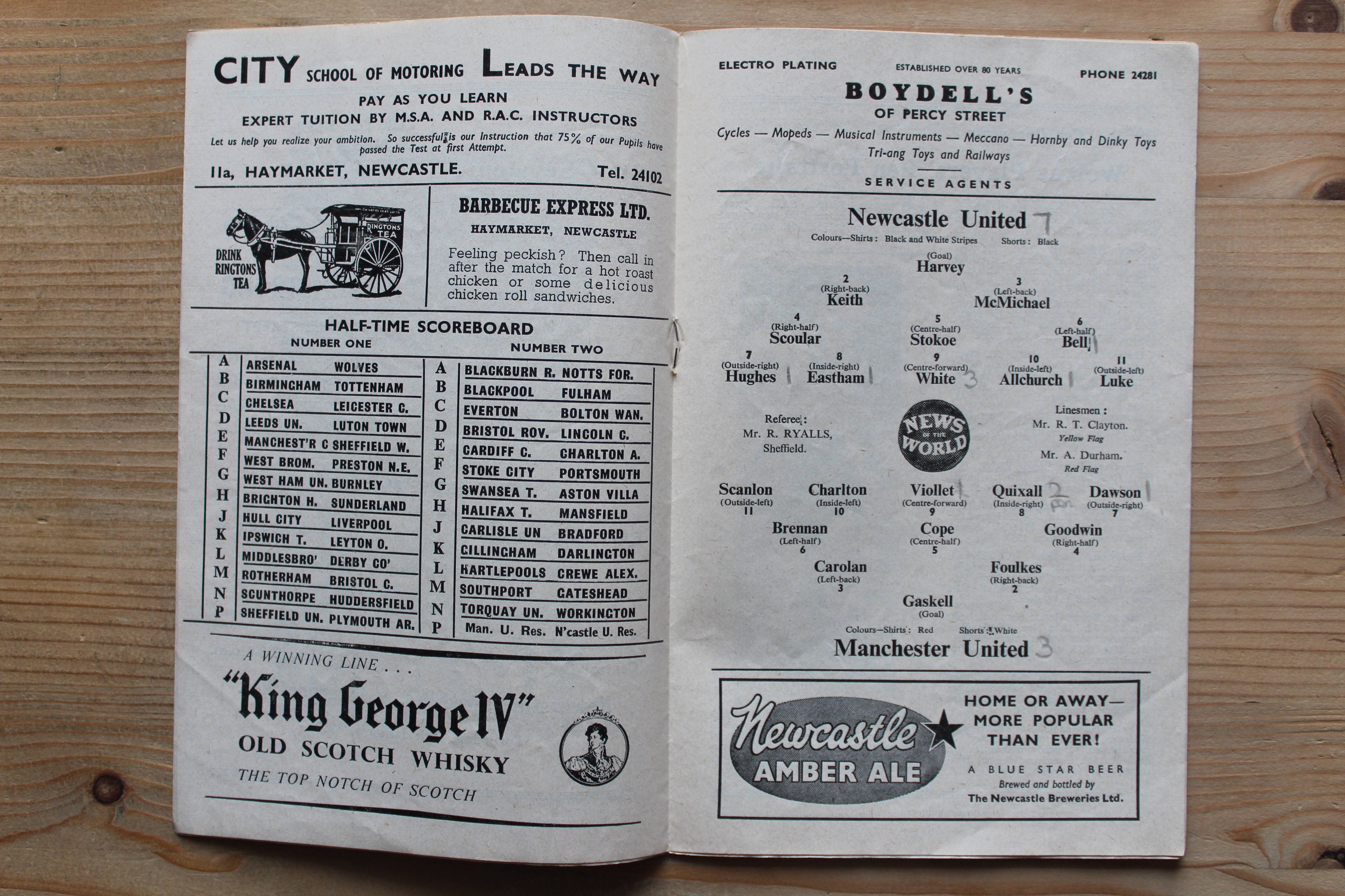 Newcastle United FC v Manchester United FC