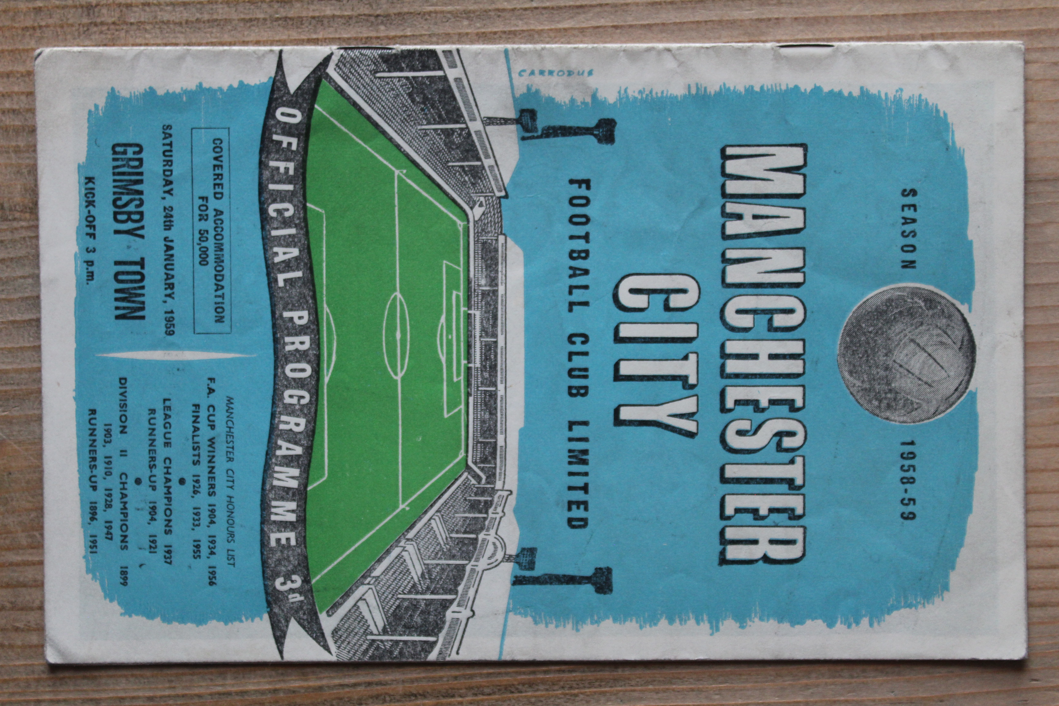 Manchester City FC v Grimsby Town FC