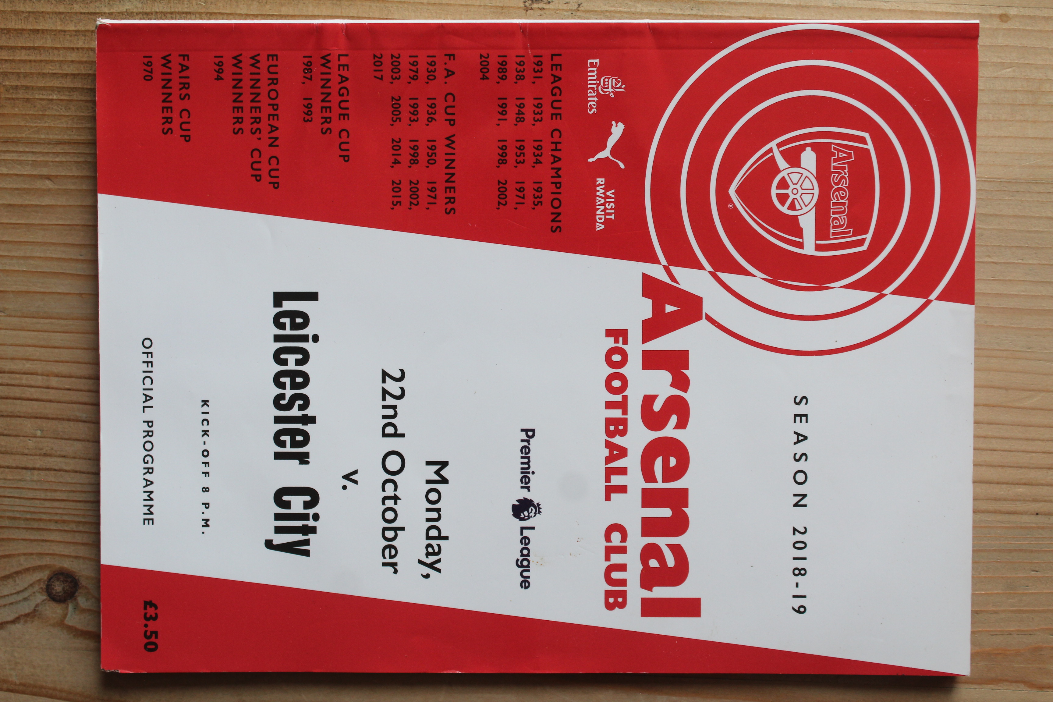 Arsenal FC v Leicester City FC