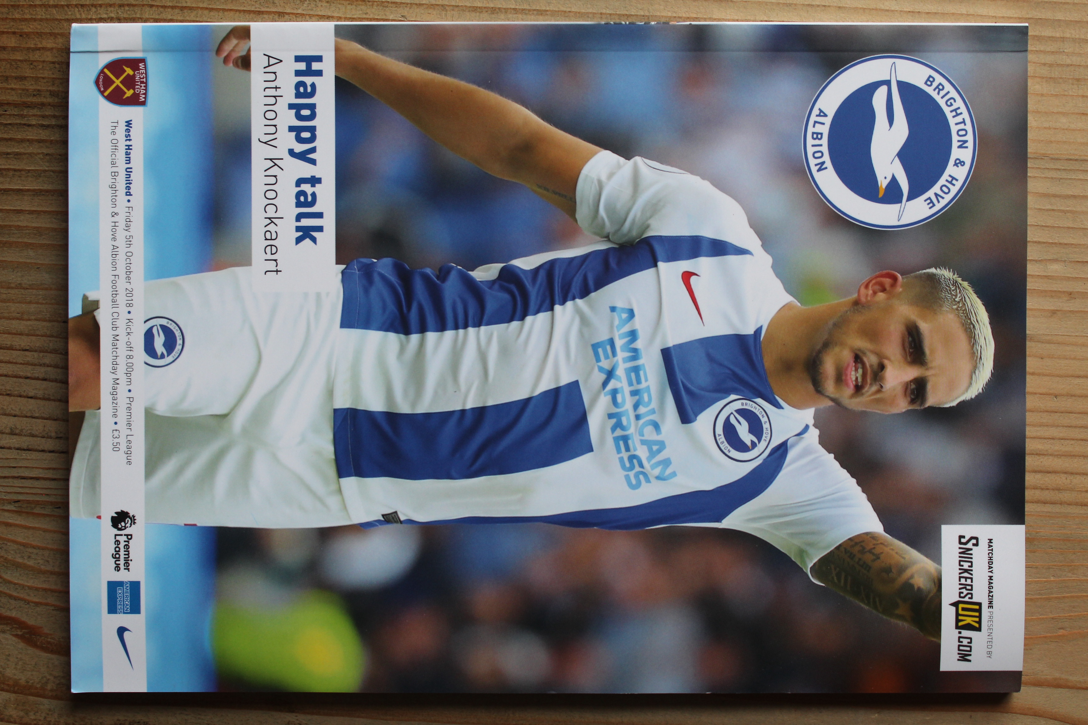 Brighton & Hove Albion FC v West Ham United FC