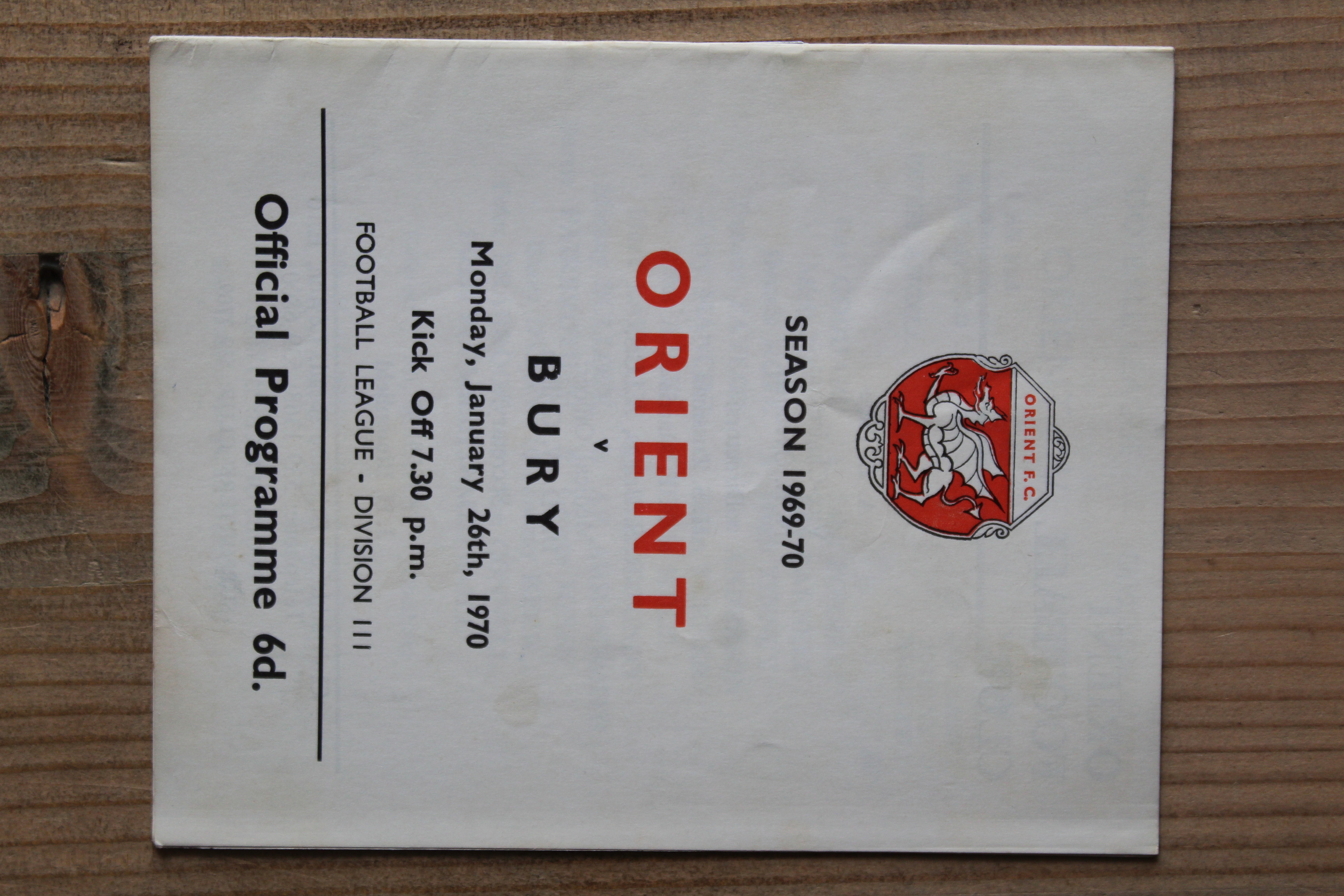 Orient v Bury FC