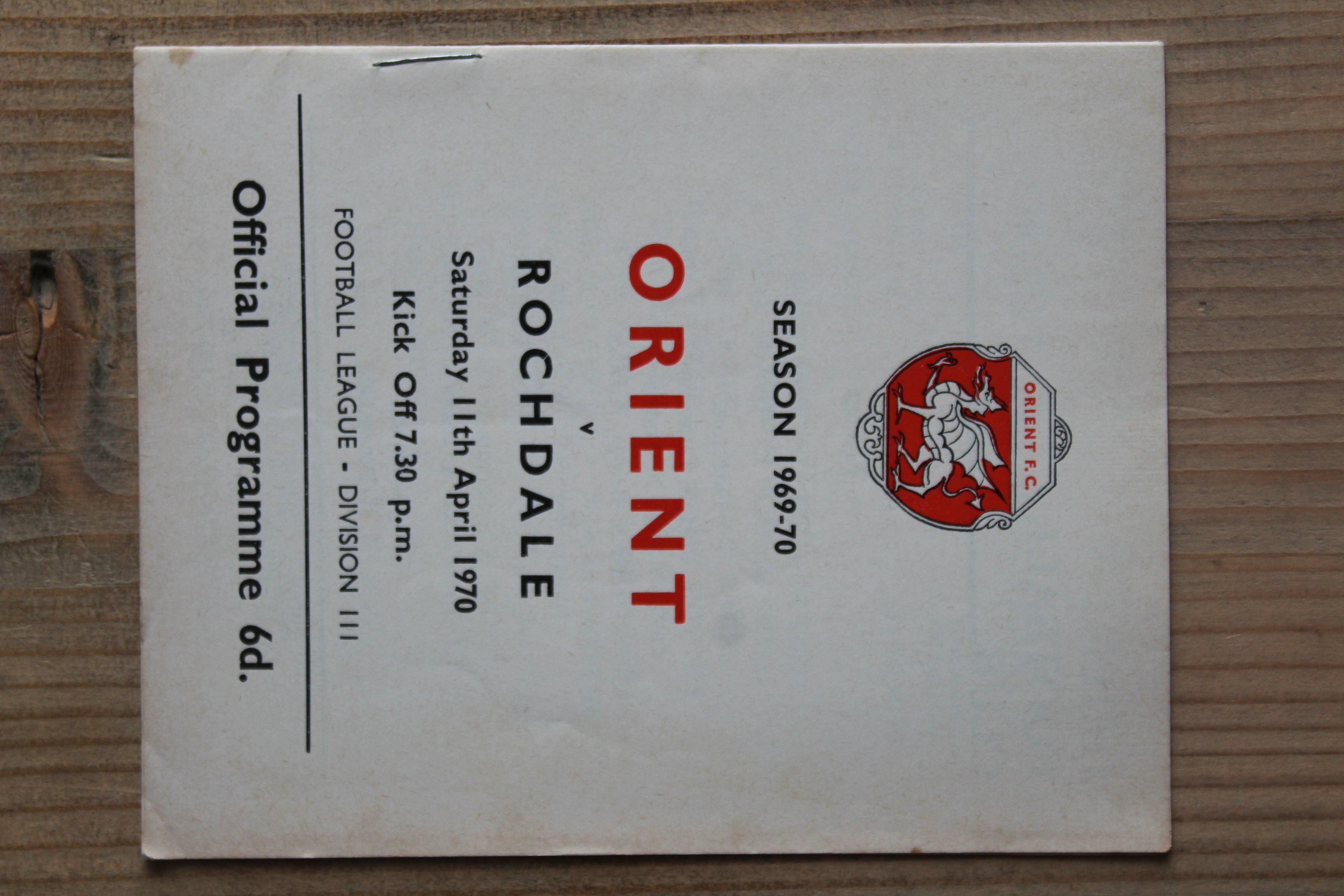 Orient v Rochdale FC