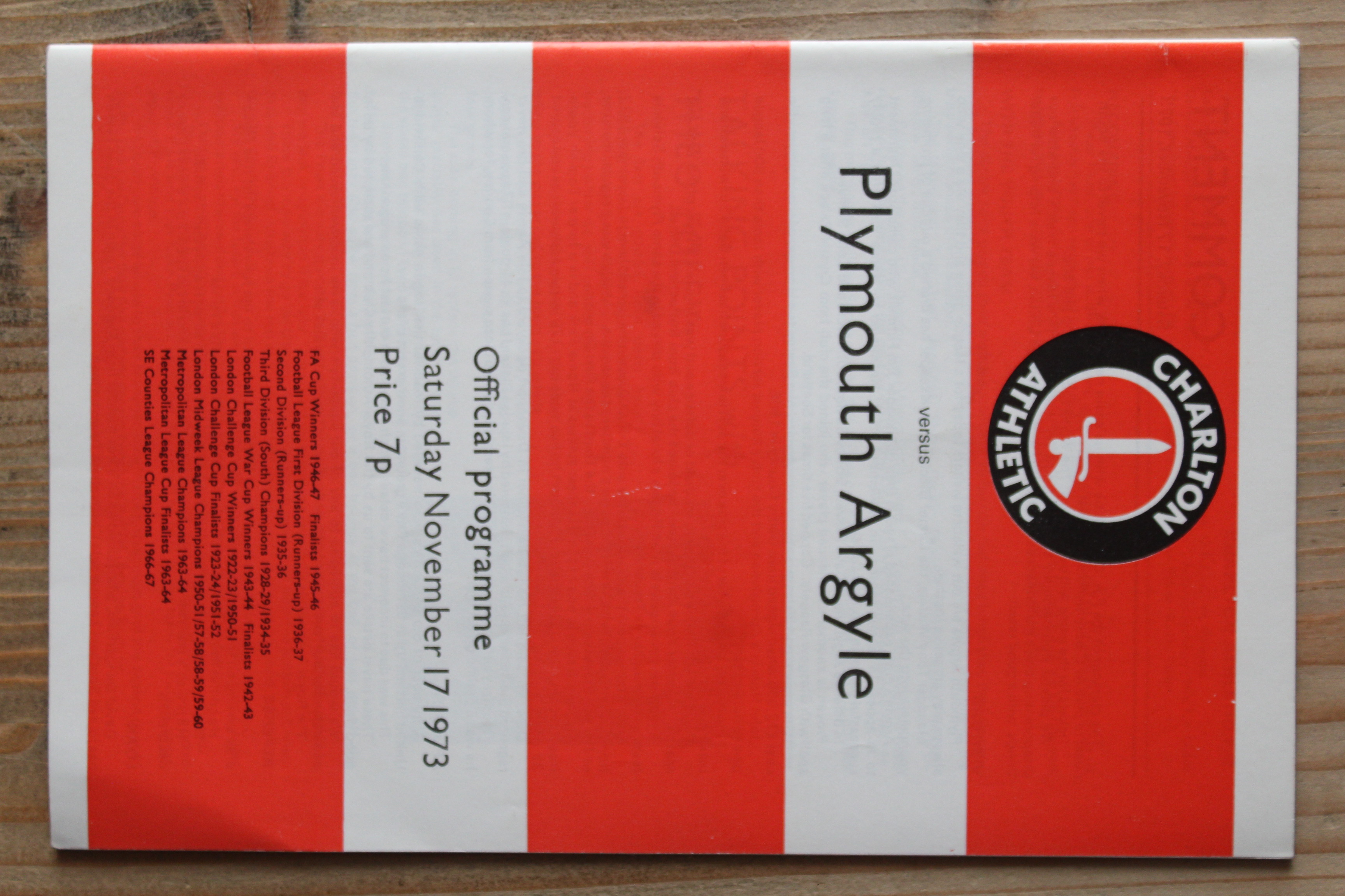 Charlton Athletic FC v Plymouth Argyle FC