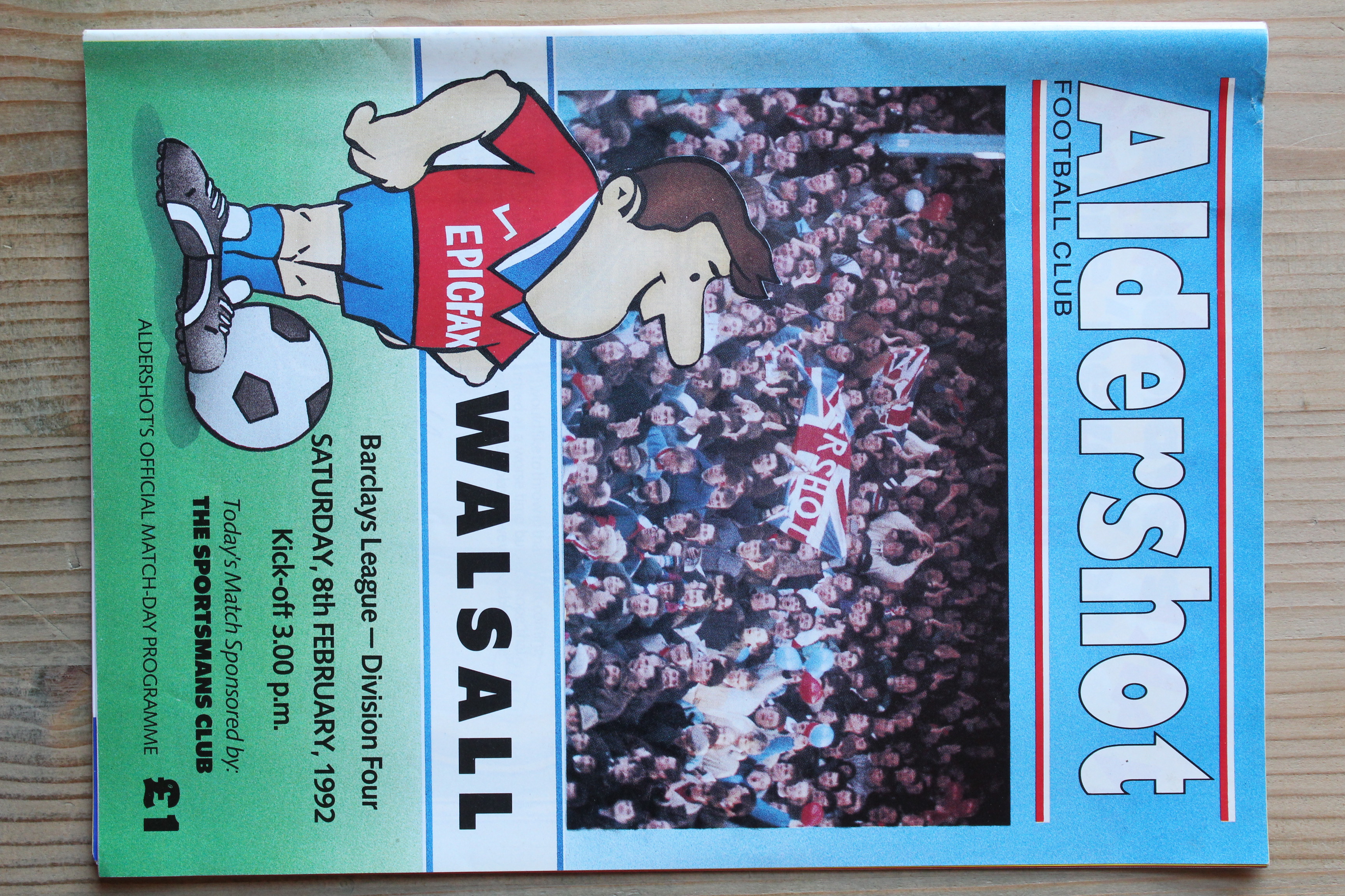 Aldershot F.C v Walsall FC