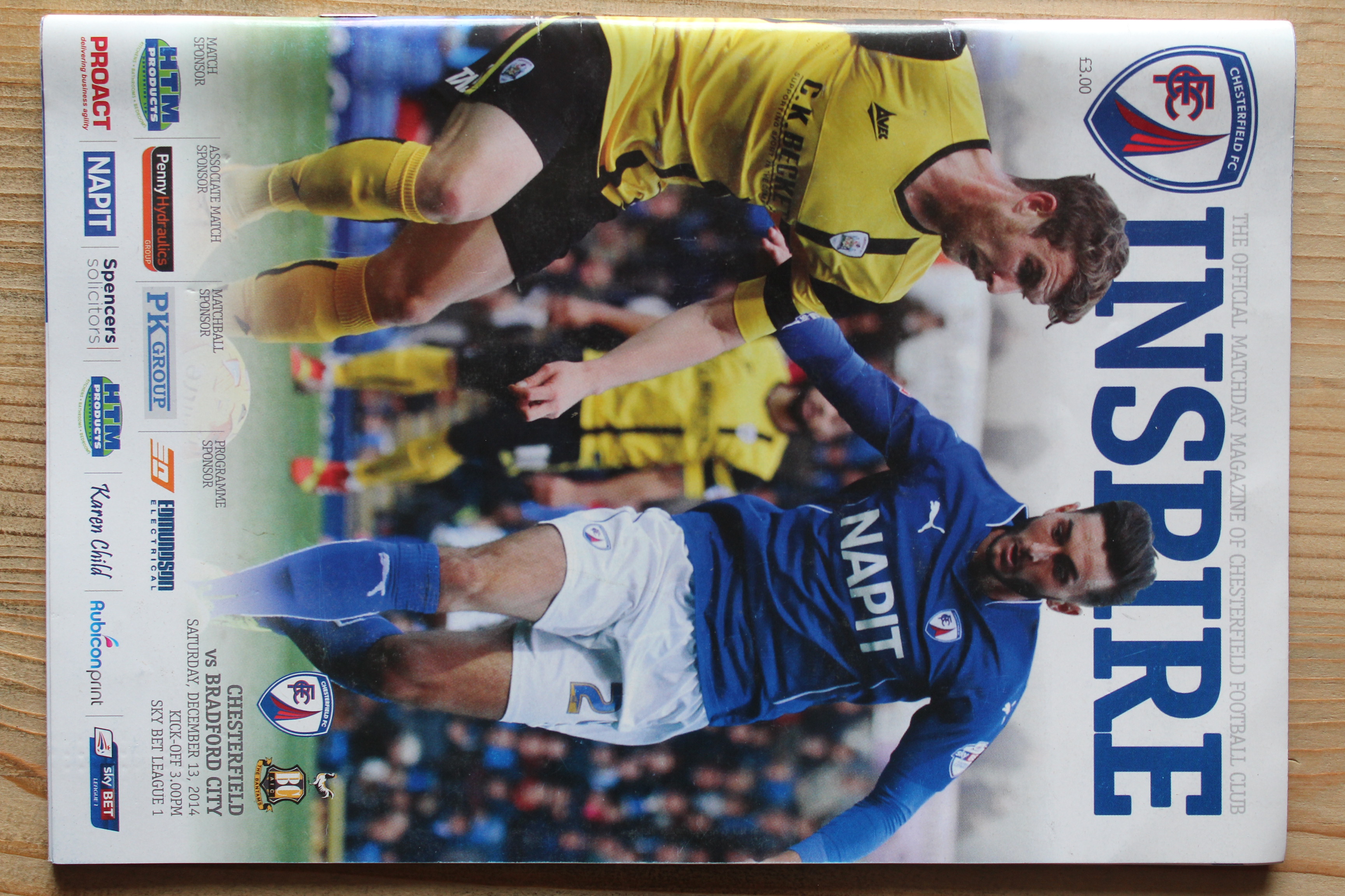 Chesterfield FC v Bradford City FC