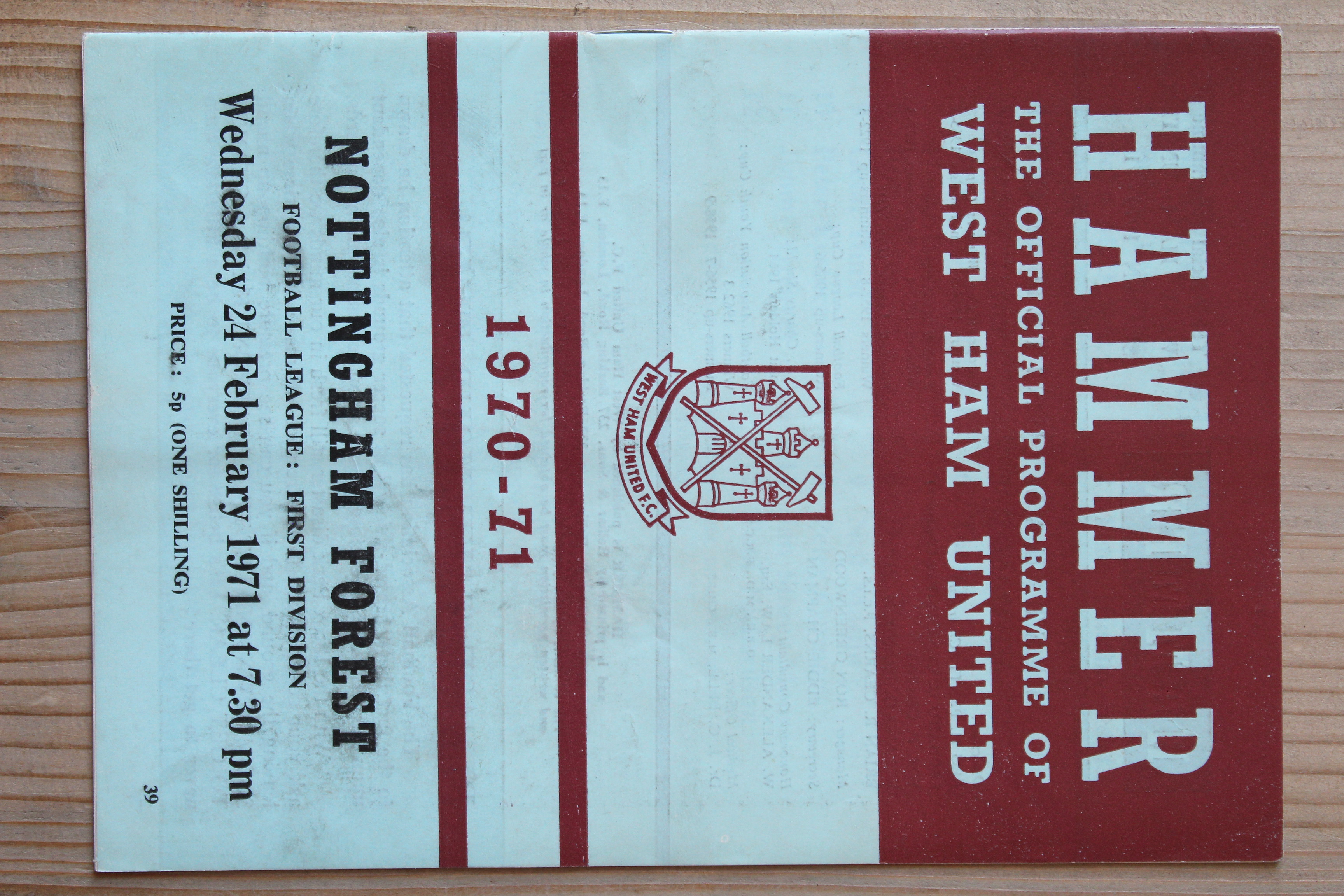 West Ham United FC v Nottingham Forest FC