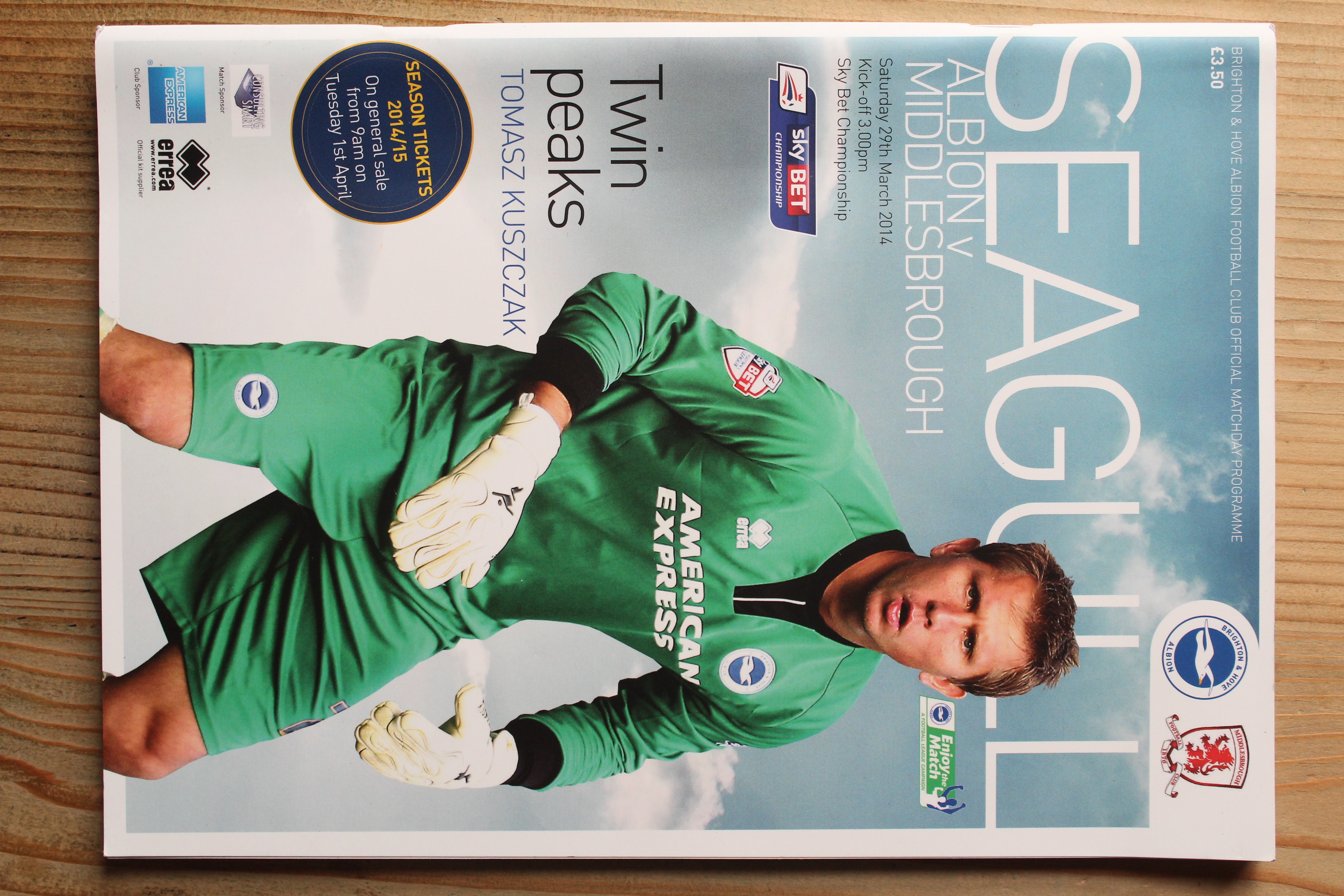 Brighton & Hove Albion FC v Middlesbrough FC