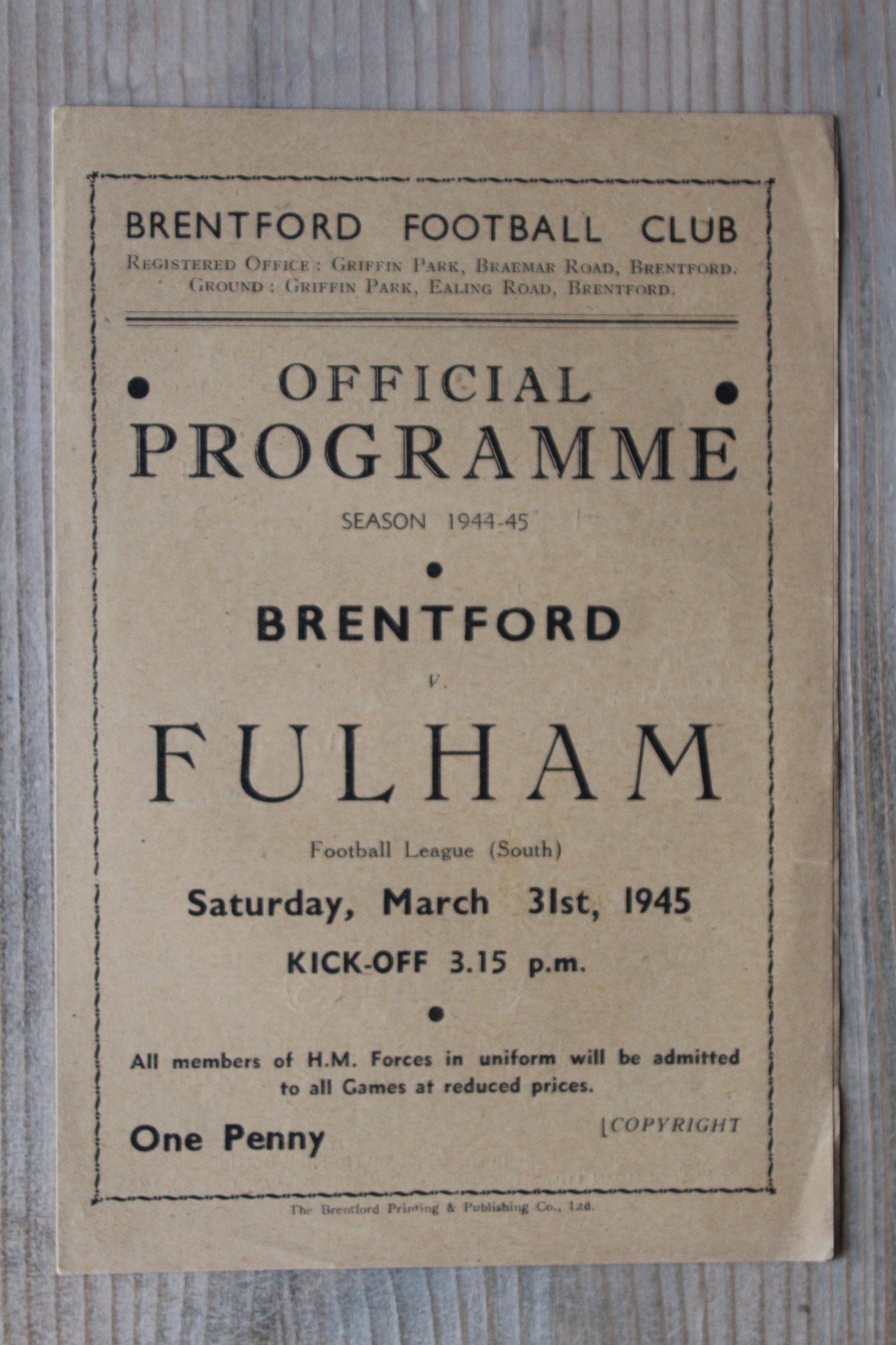 Brentford FC v Fulham FC