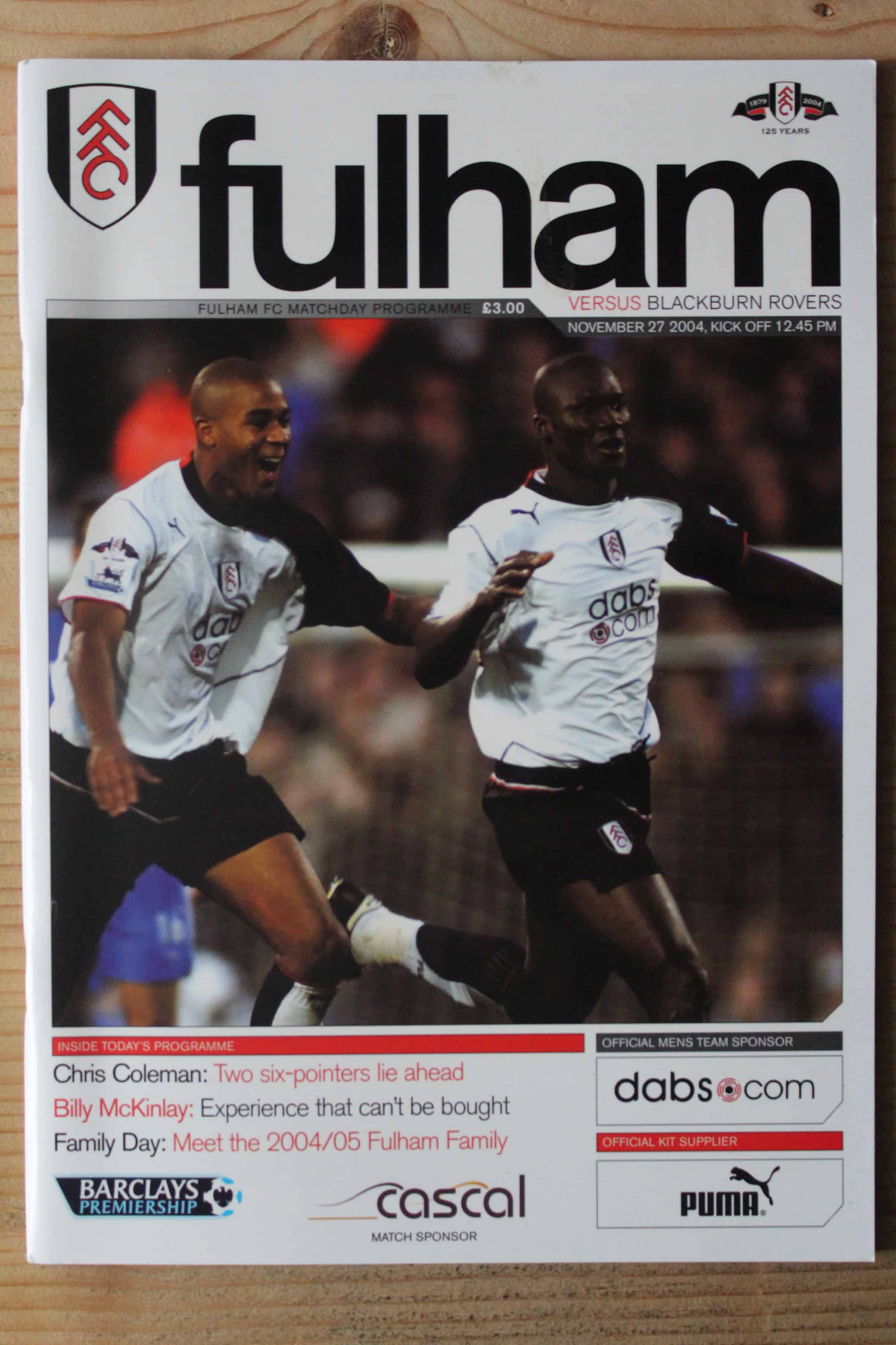 Fulham FC v Blackburn Rovers FC