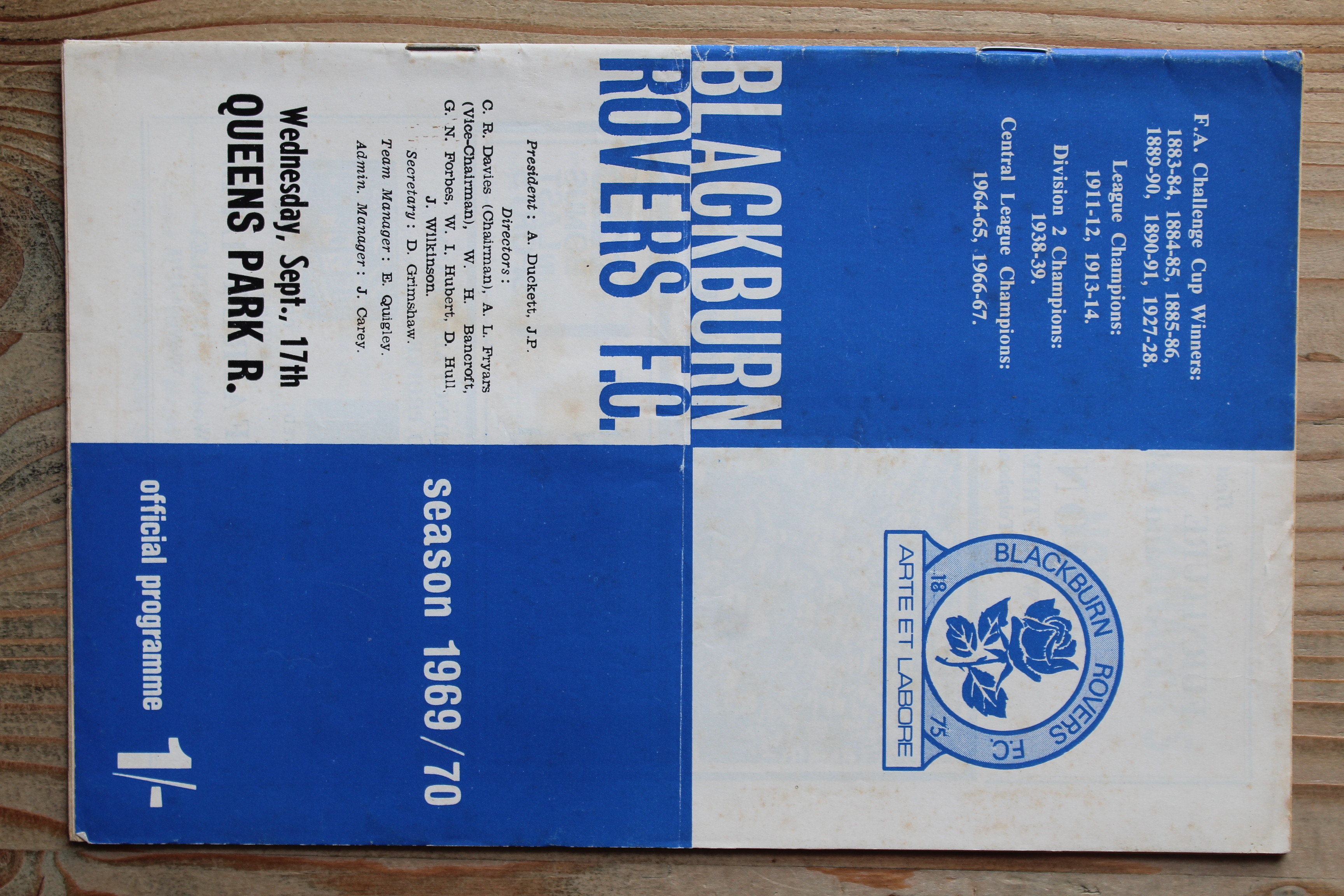 Blackburn Rovers FC v Queens Park Rangers FC