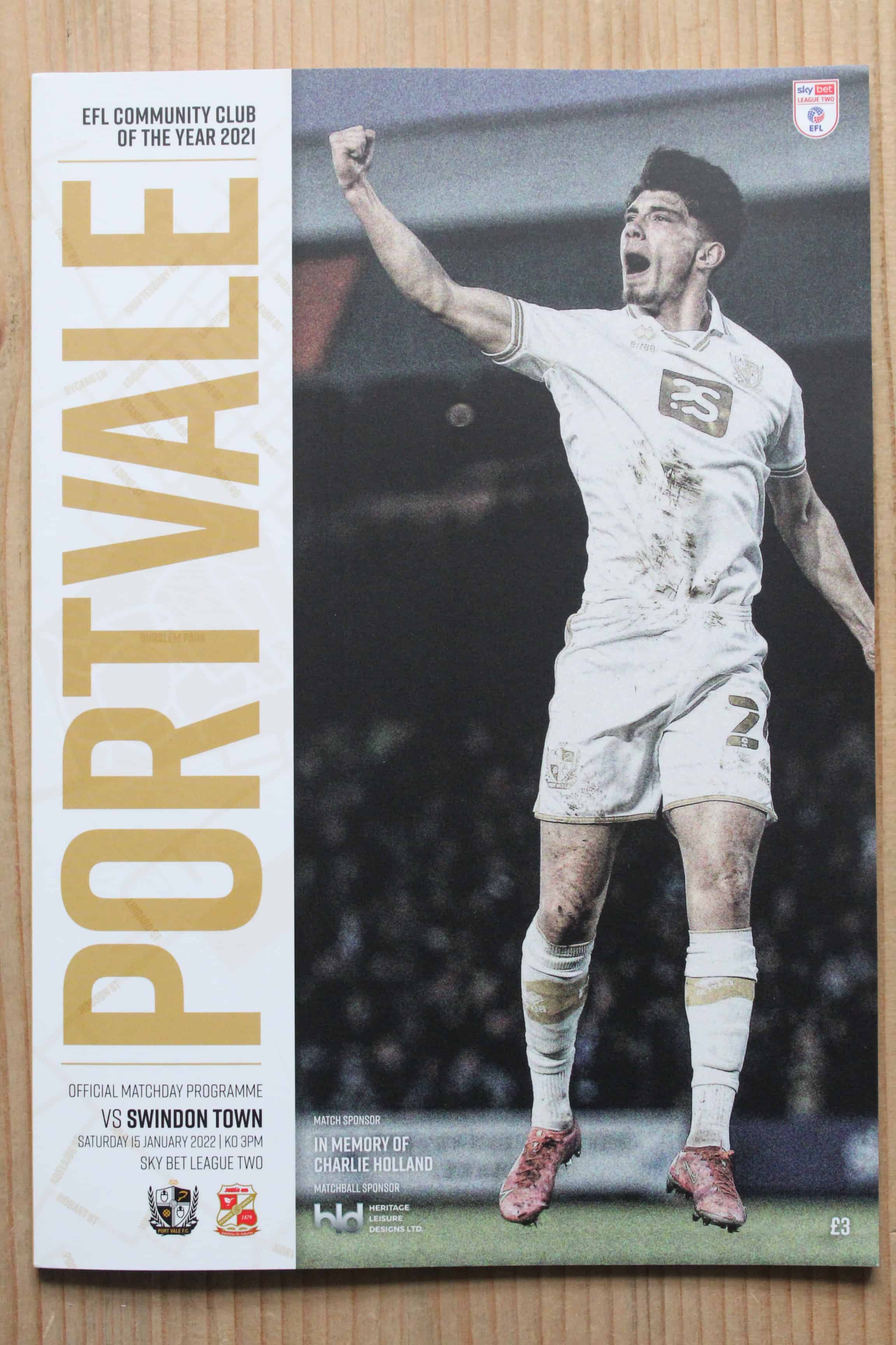 Port Vale FC v Swindon Town FC