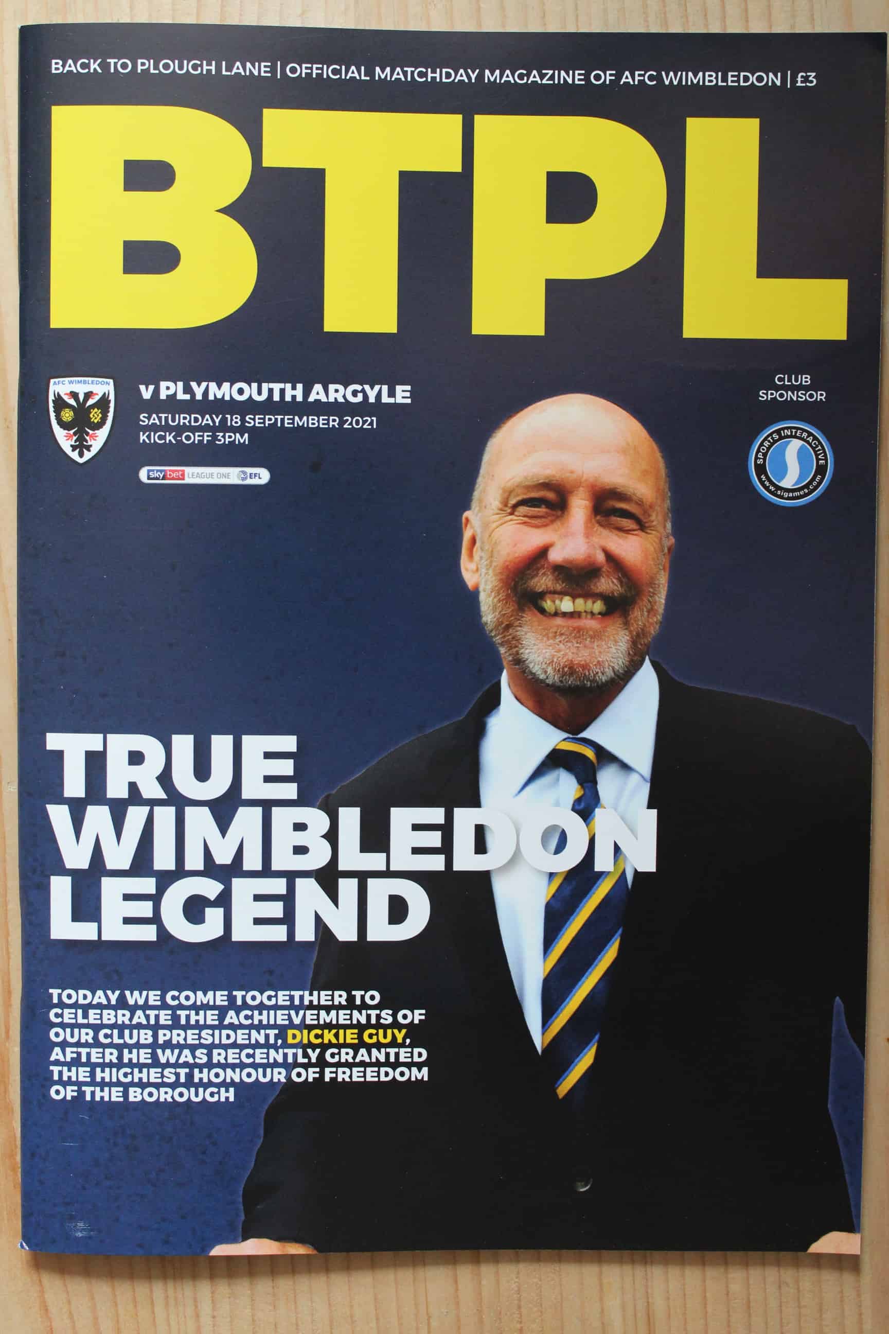 AFC Wimbledon FC v Plymouth Argyle FC
