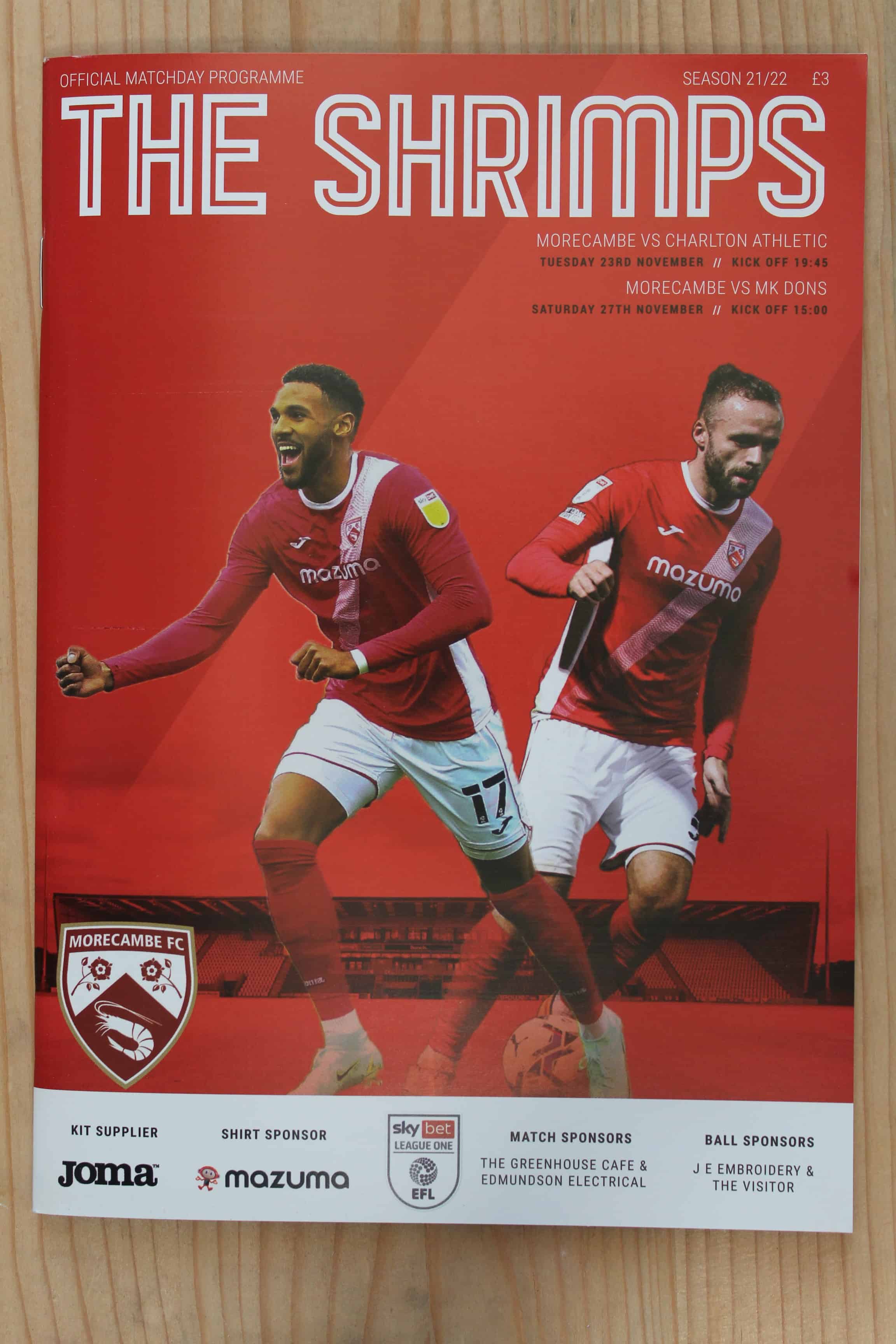 Morecambe FC v MK Dons (Milton Keynes Dons)