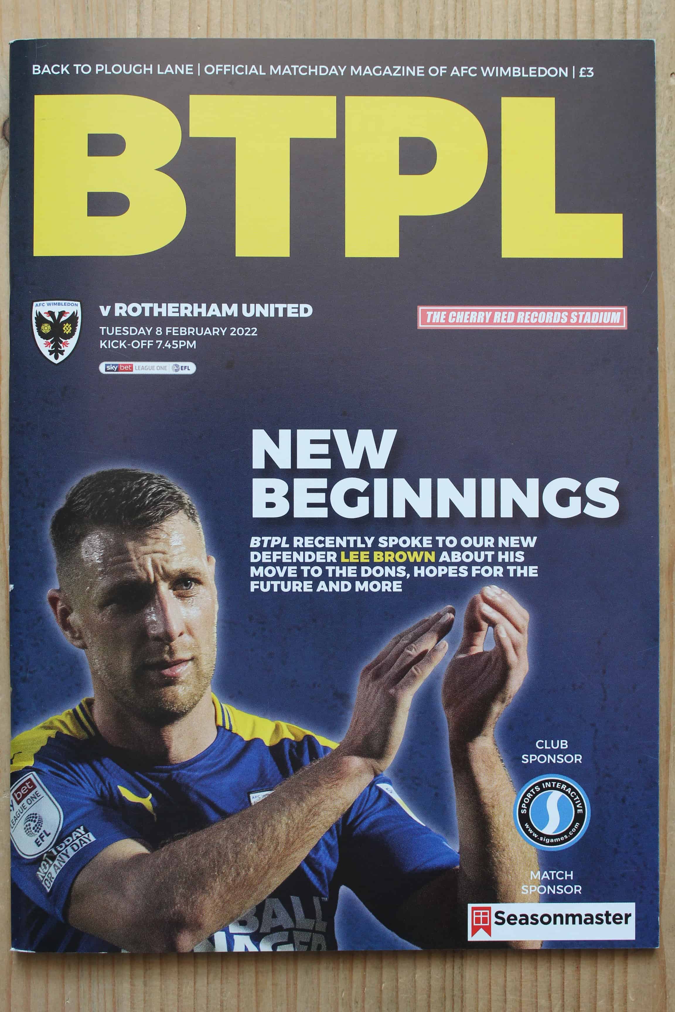 AFC Wimbledon FC v Rotherham United FC