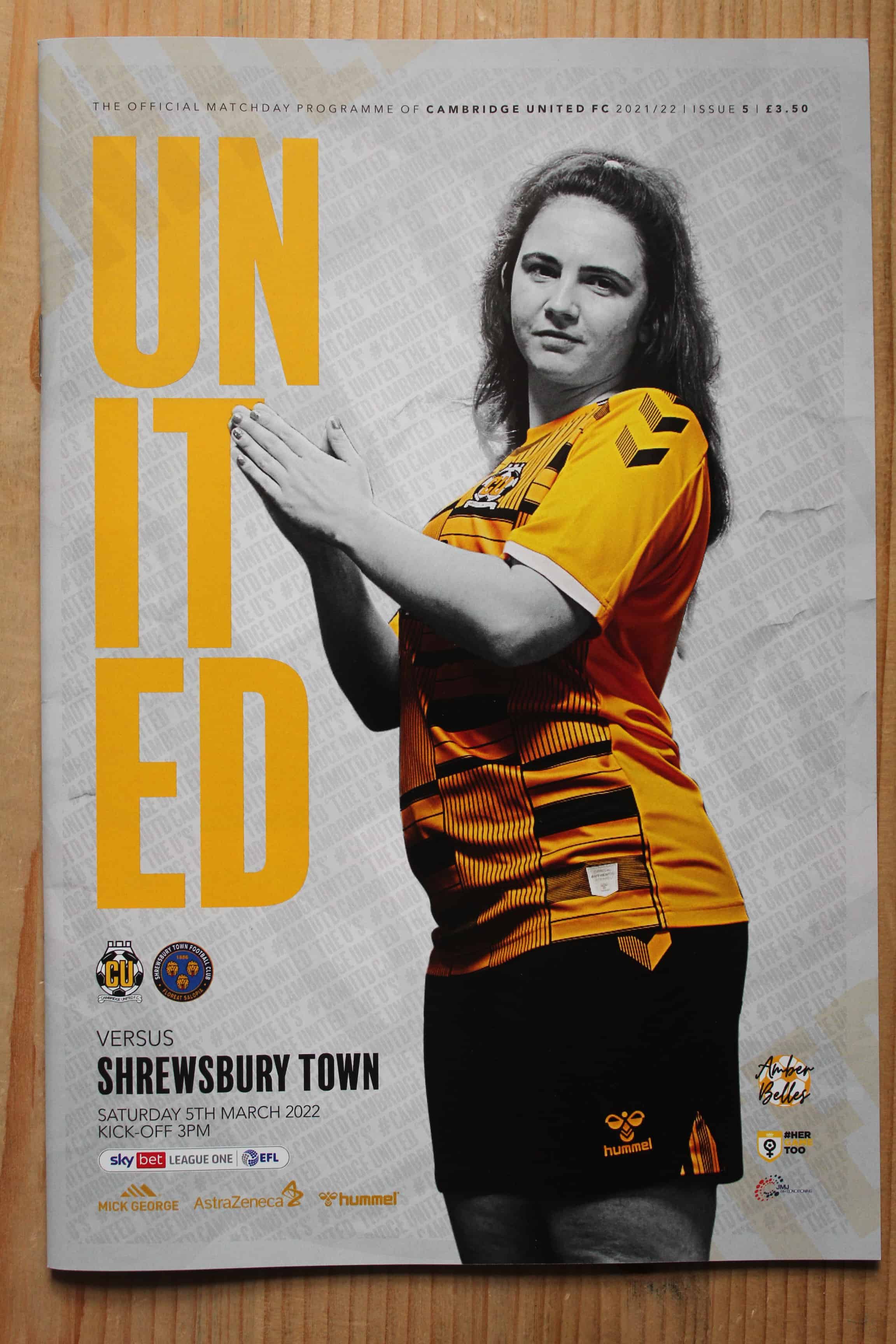 Cambridge United FC v Shrewsbury Town FC