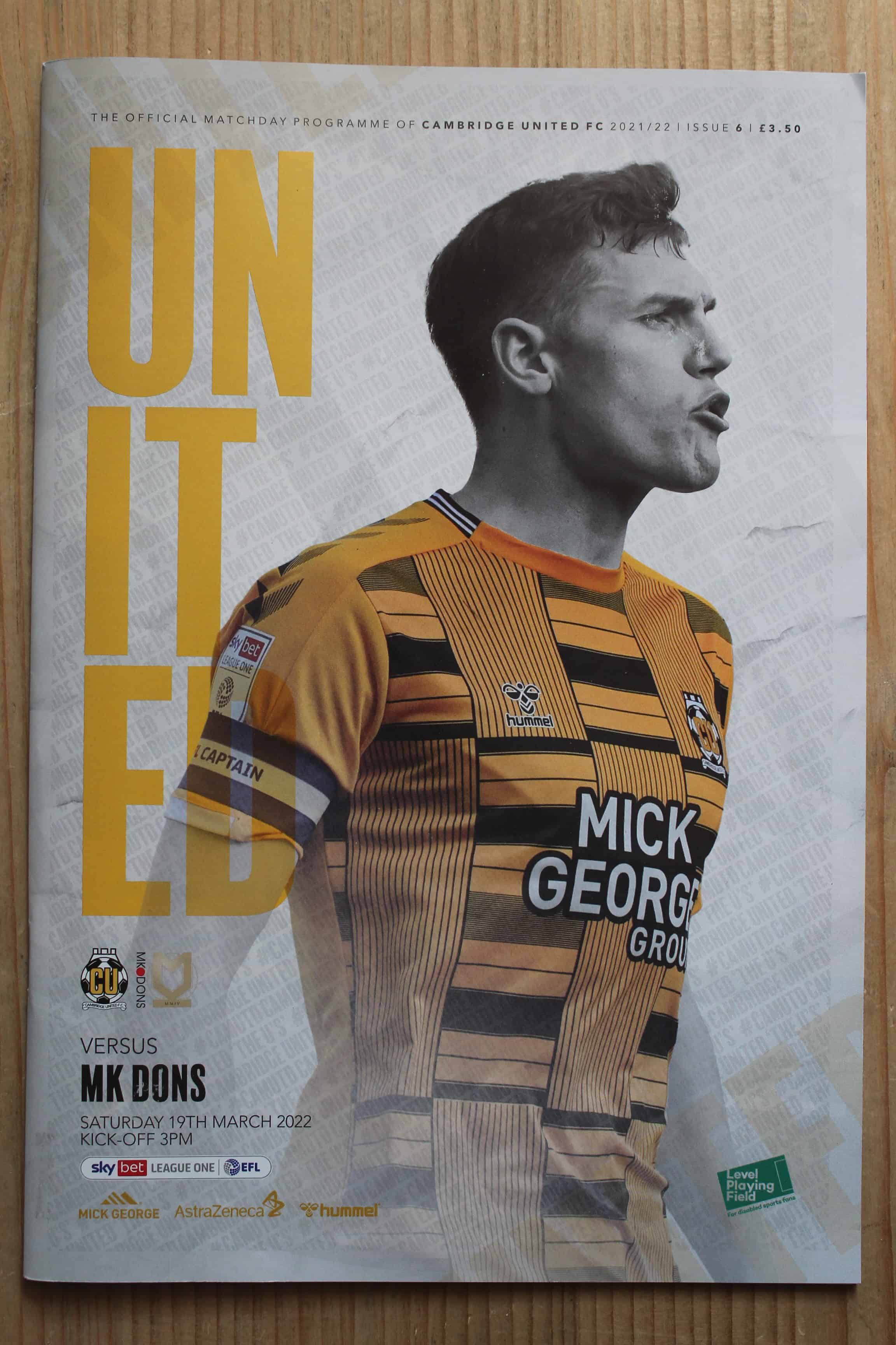 Cambridge United FC v MK Dons (Milton Keynes Dons)