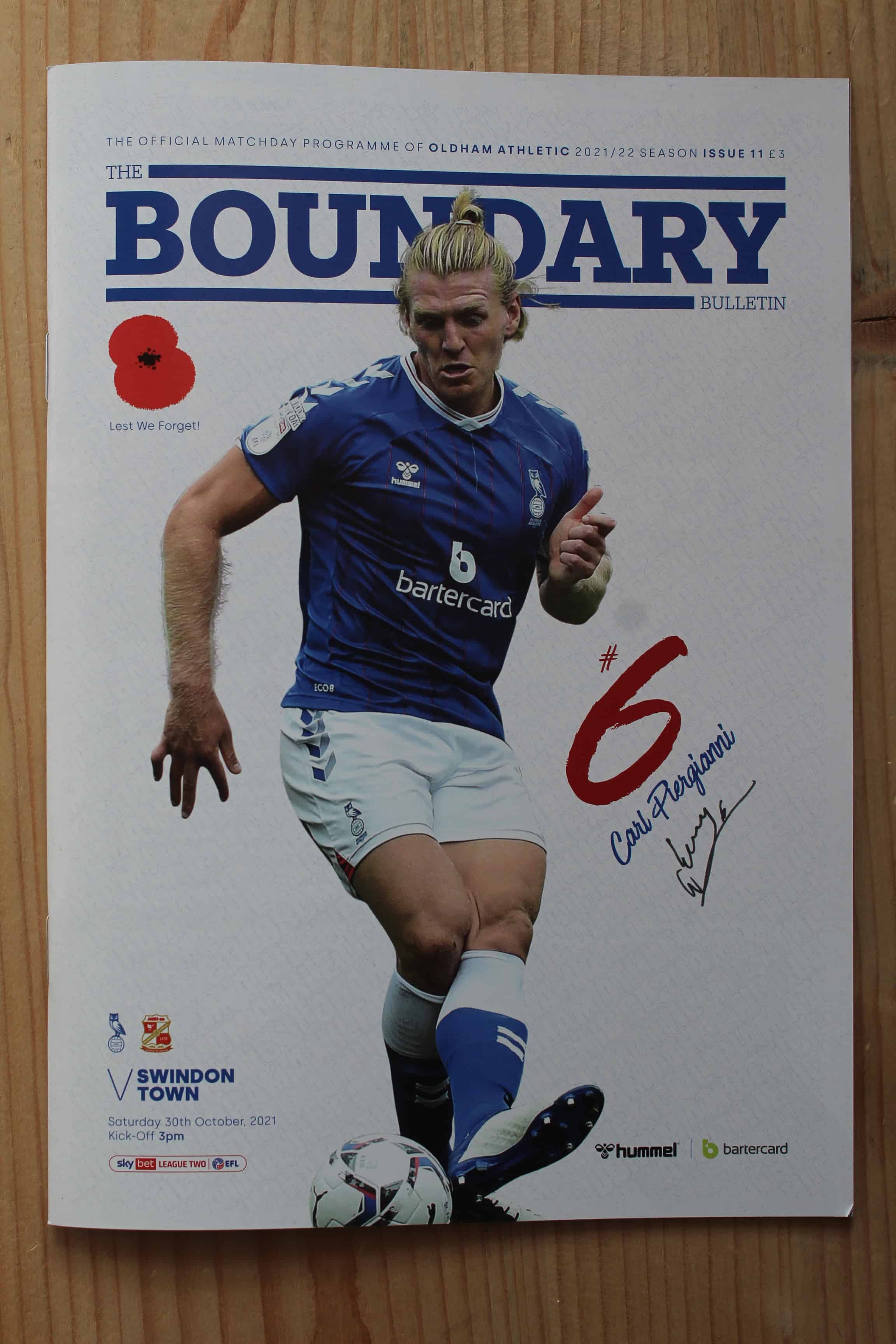 Oldham Athletic FC v Swindon Town FC