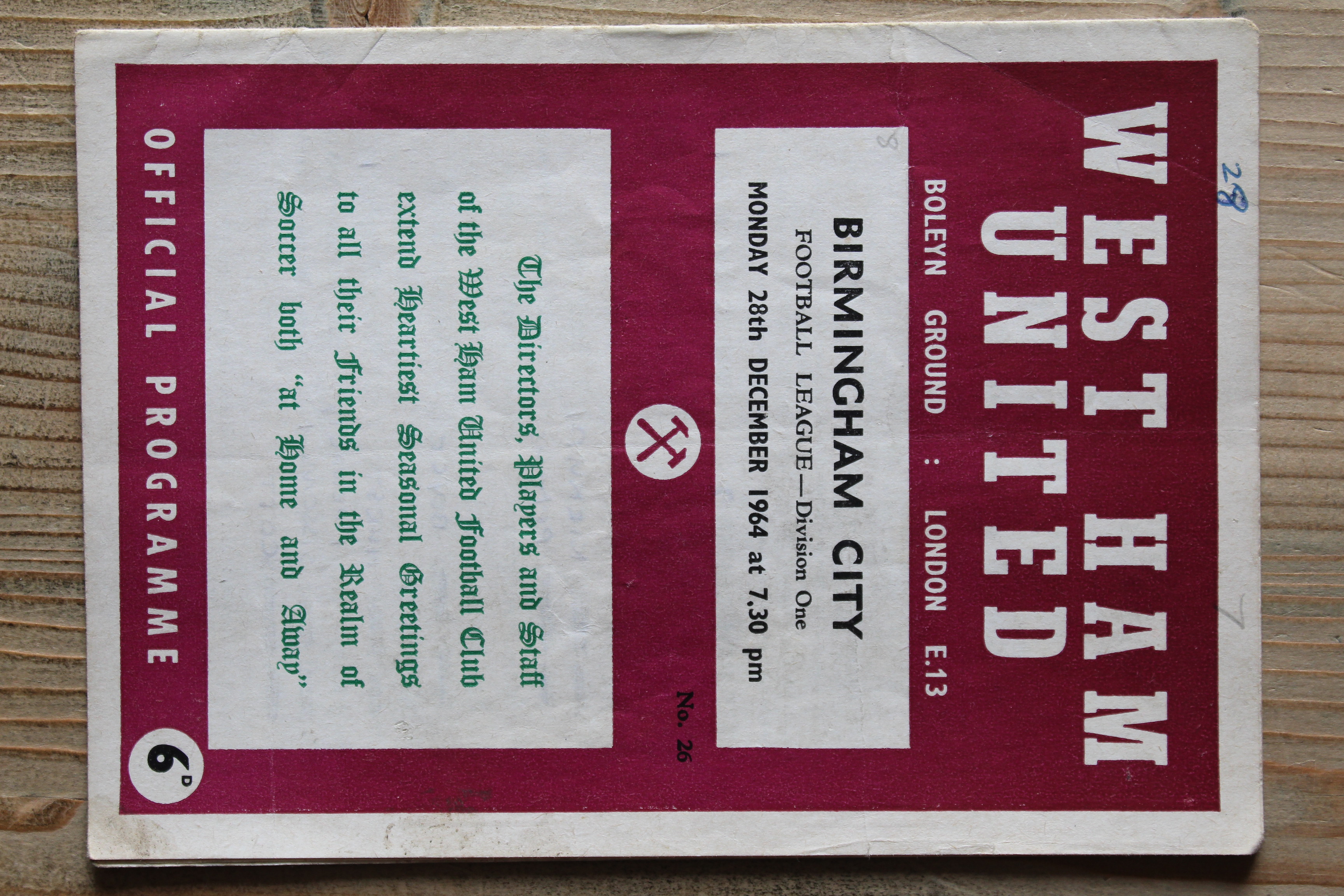 West Ham United FC v Birmingham City FC