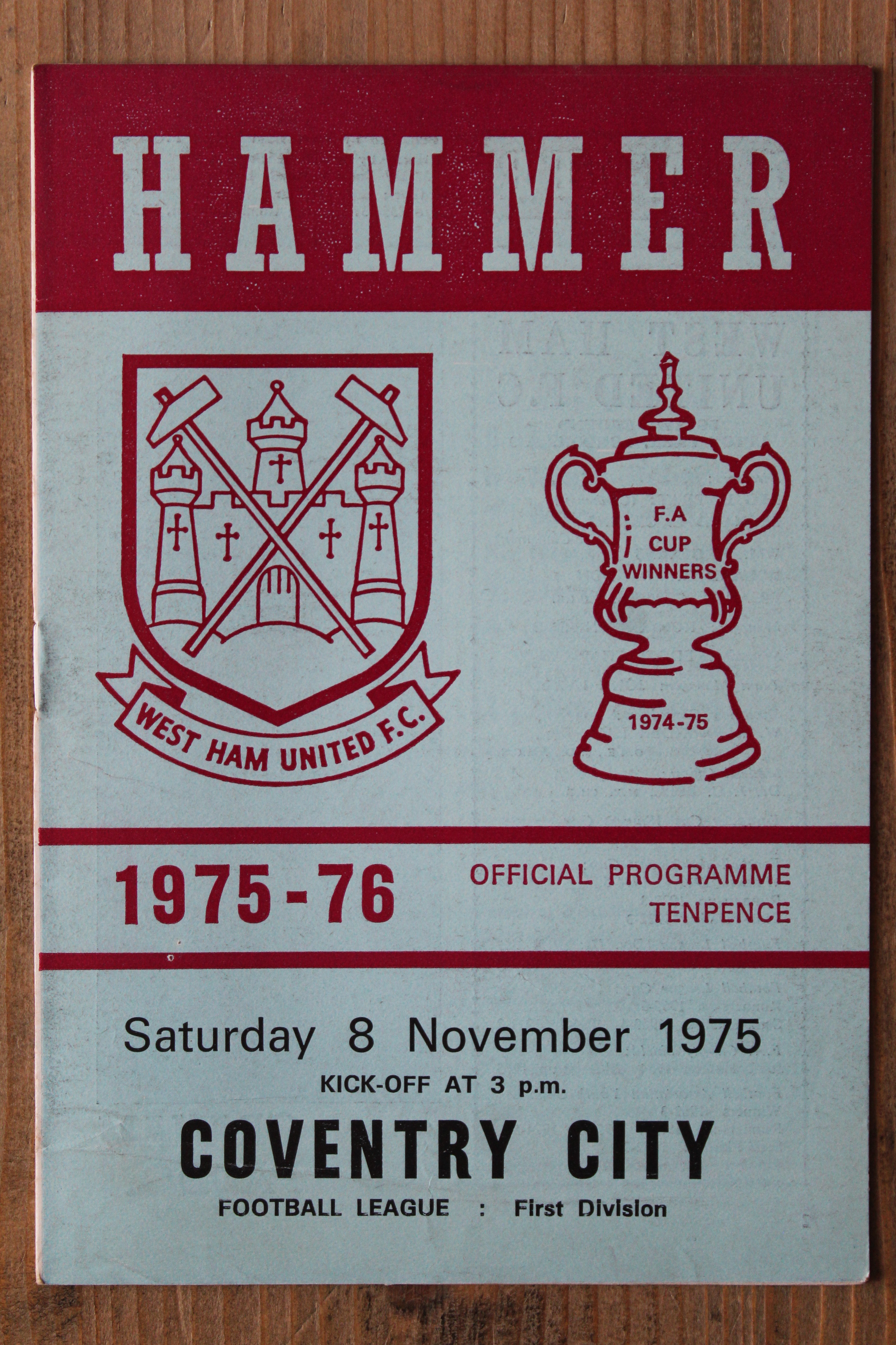 West Ham United FC v Coventry City FC