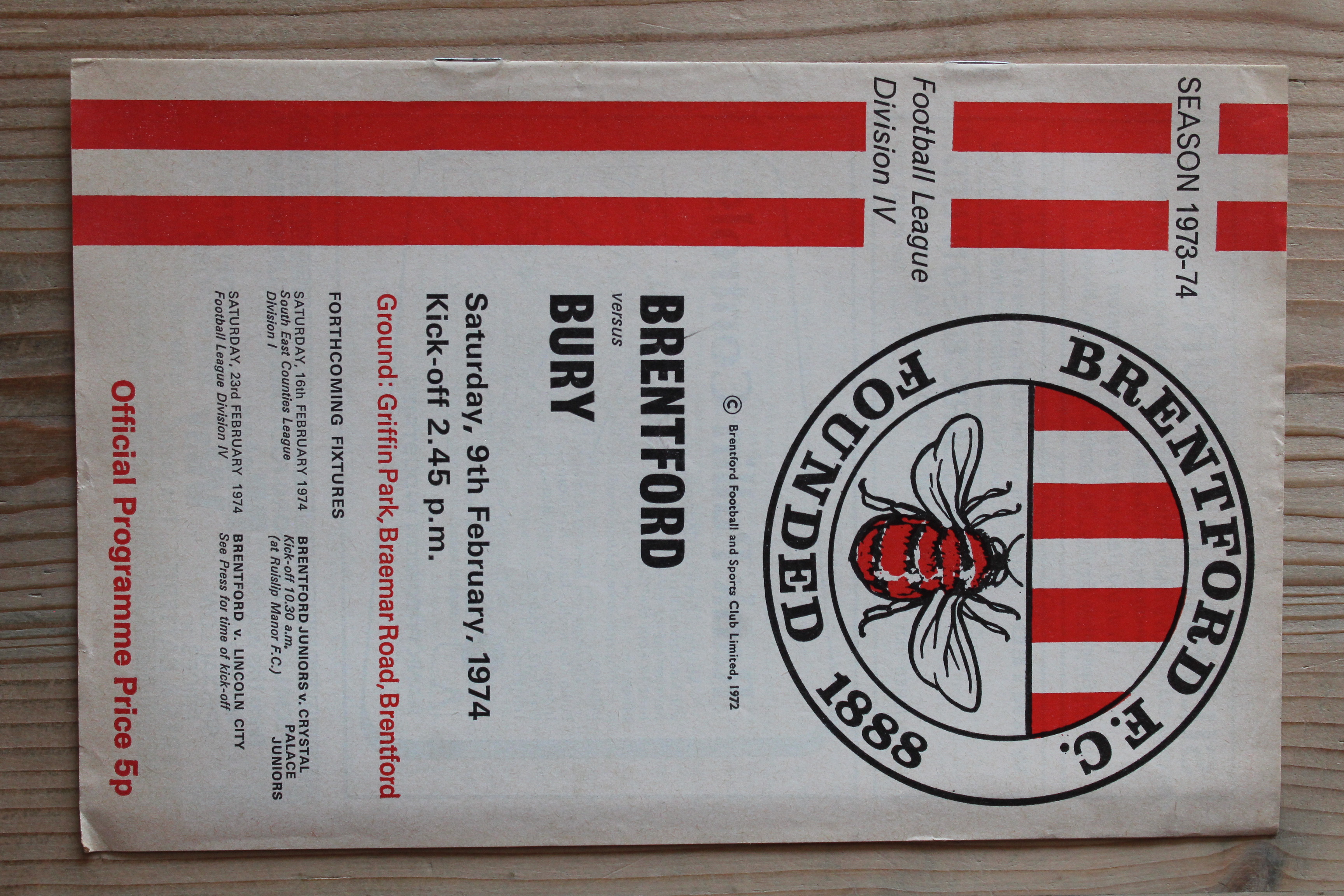 Brentford FC v Bury FC