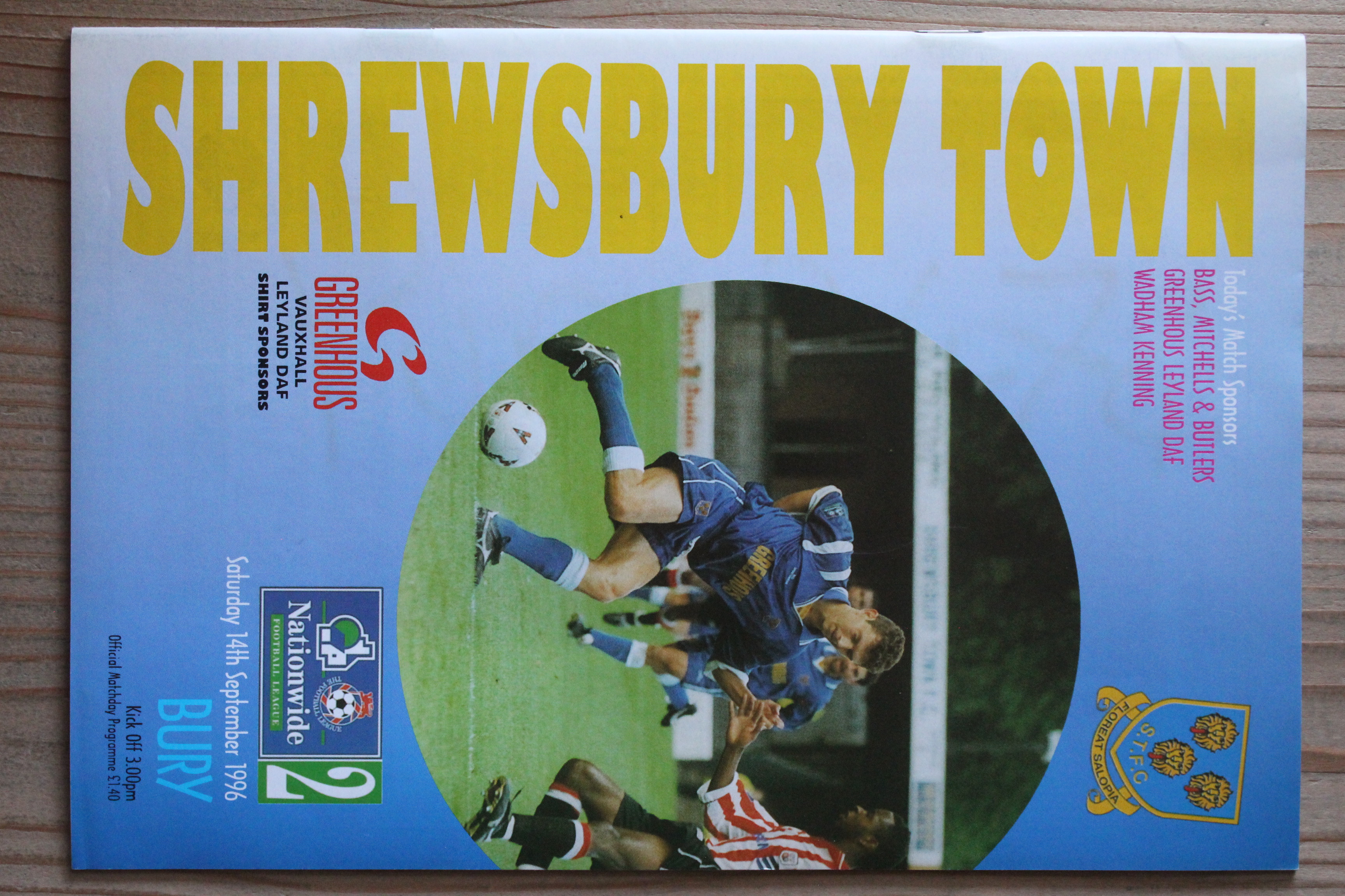 Shrewsbury Town FC v Bury FC