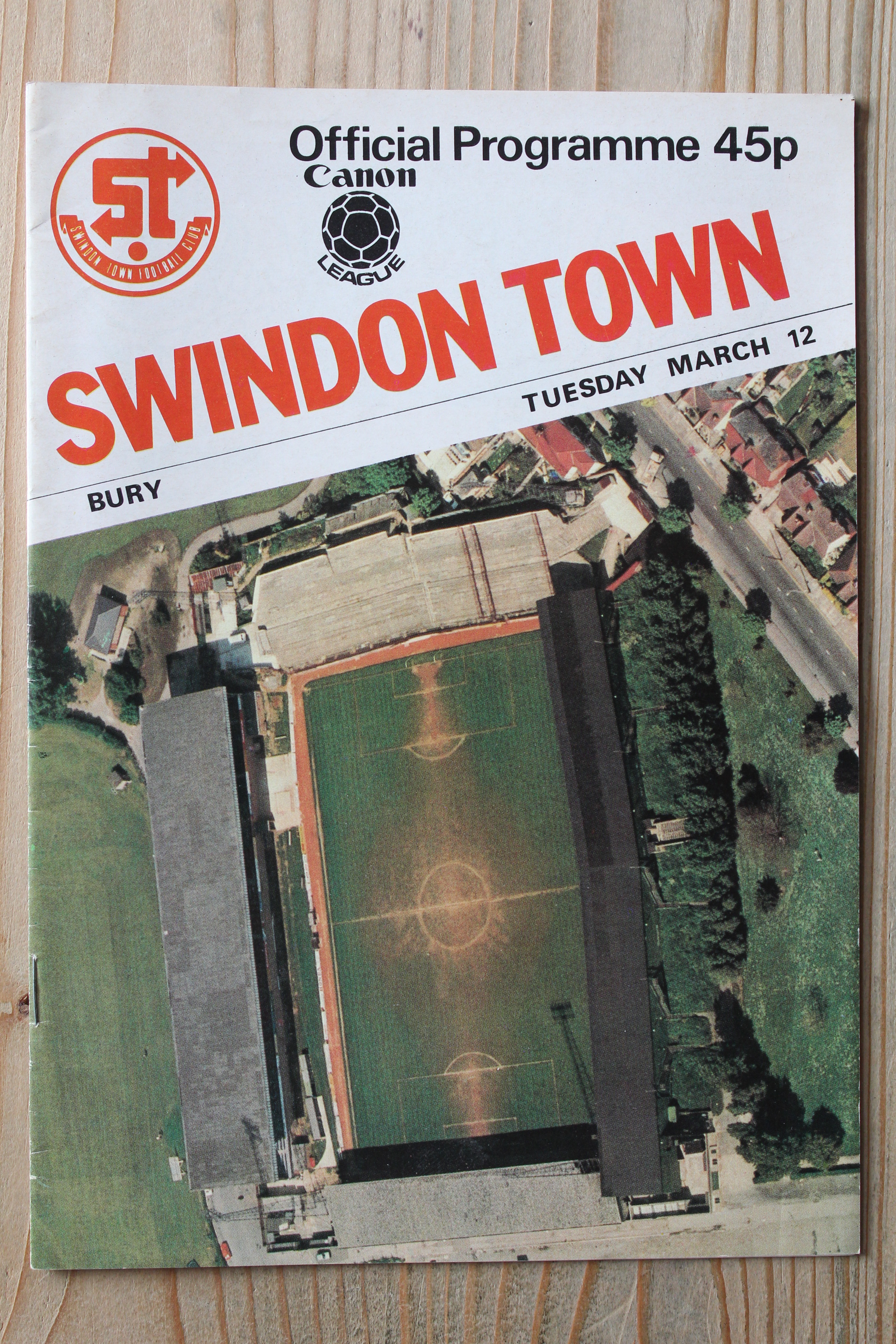 Swindon Town FC v Bury FC