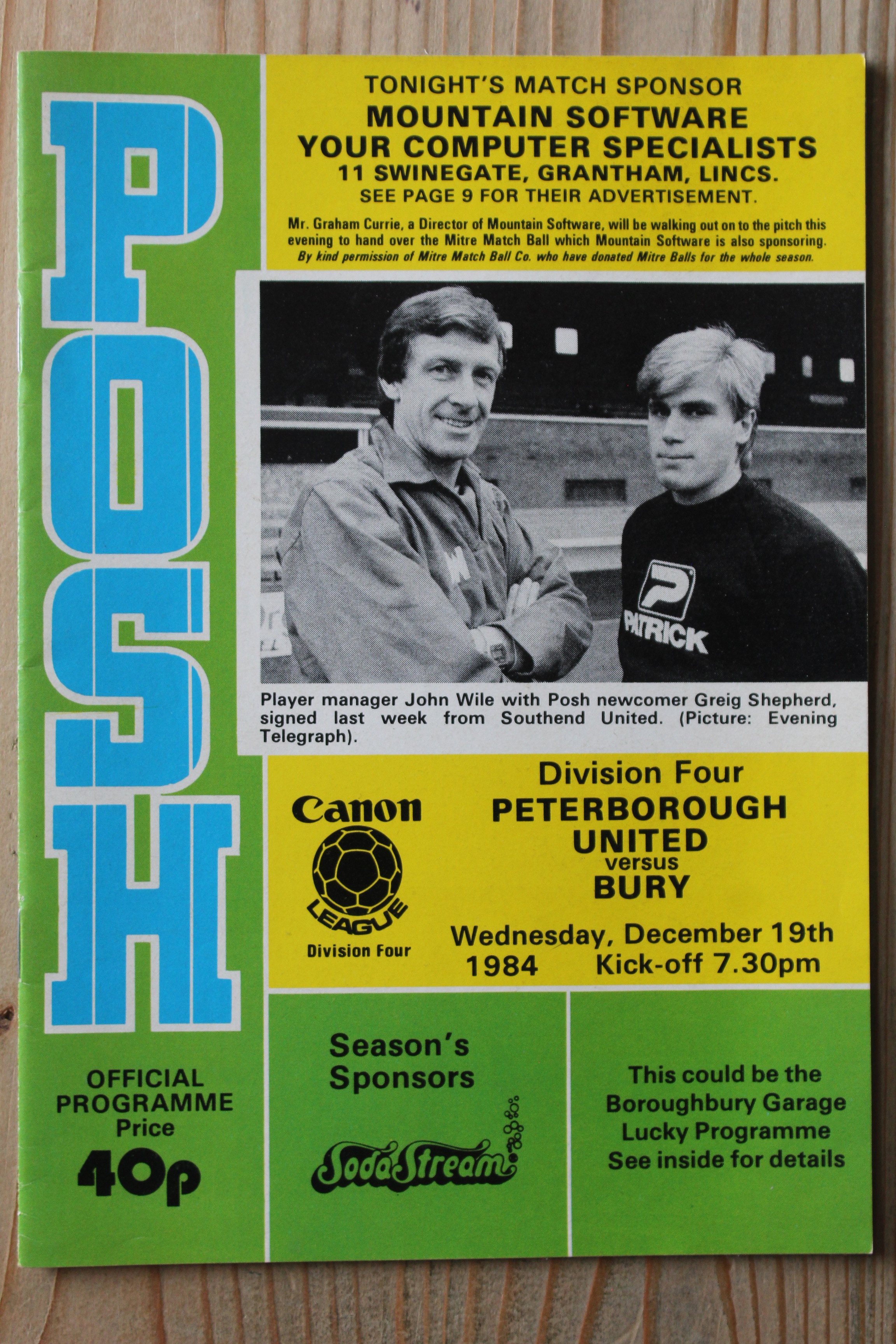 Peterborough United FC v Bury FC