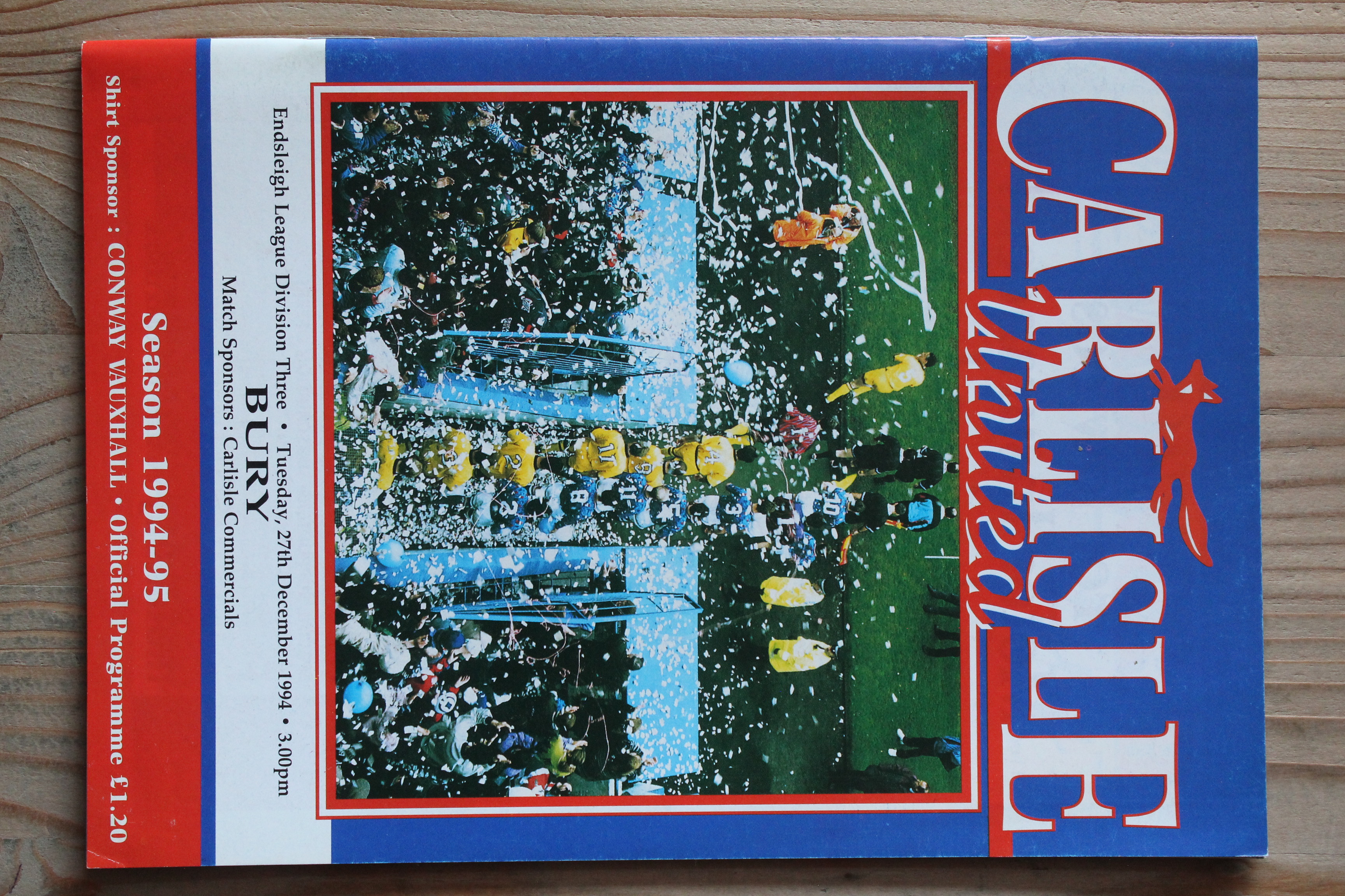 Carlisle United FC v Bury FC