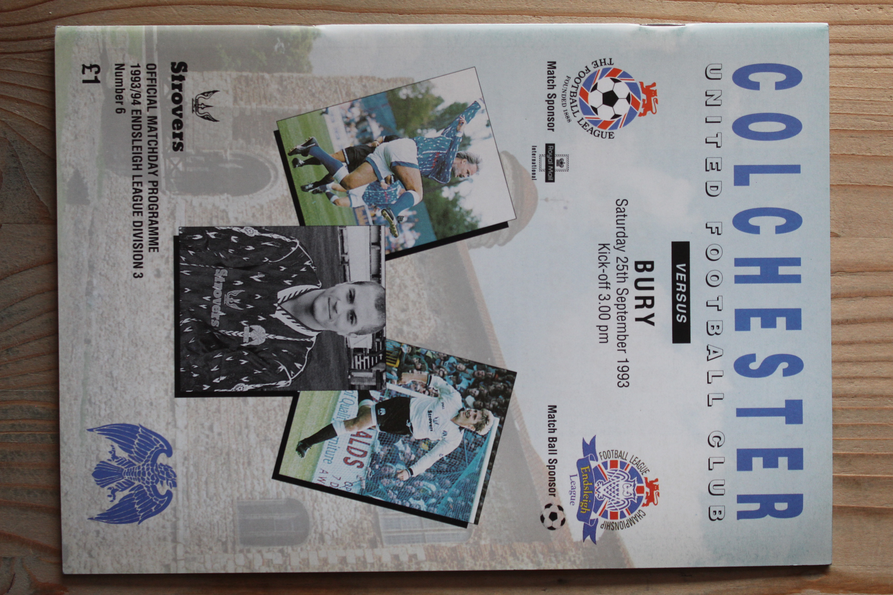 Colchester United FC v Bury FC