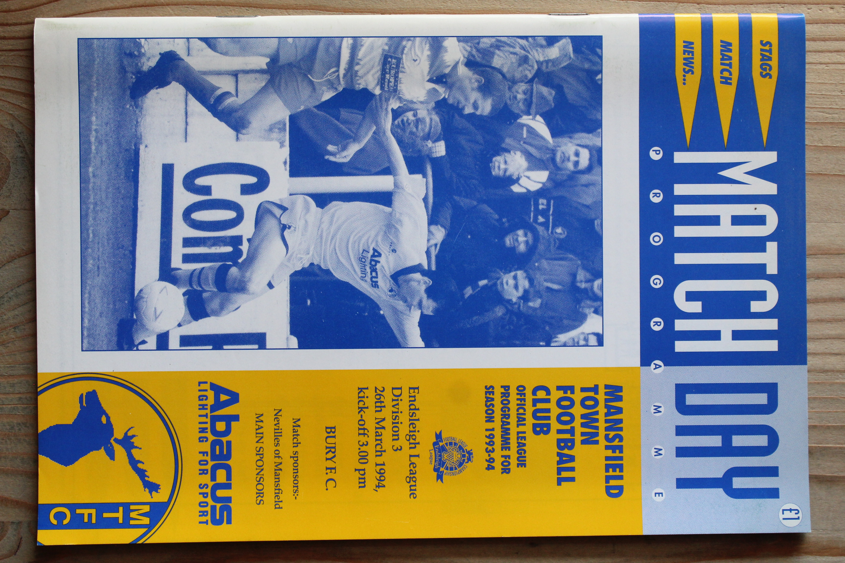 Mansfield Town FC v Bury FC