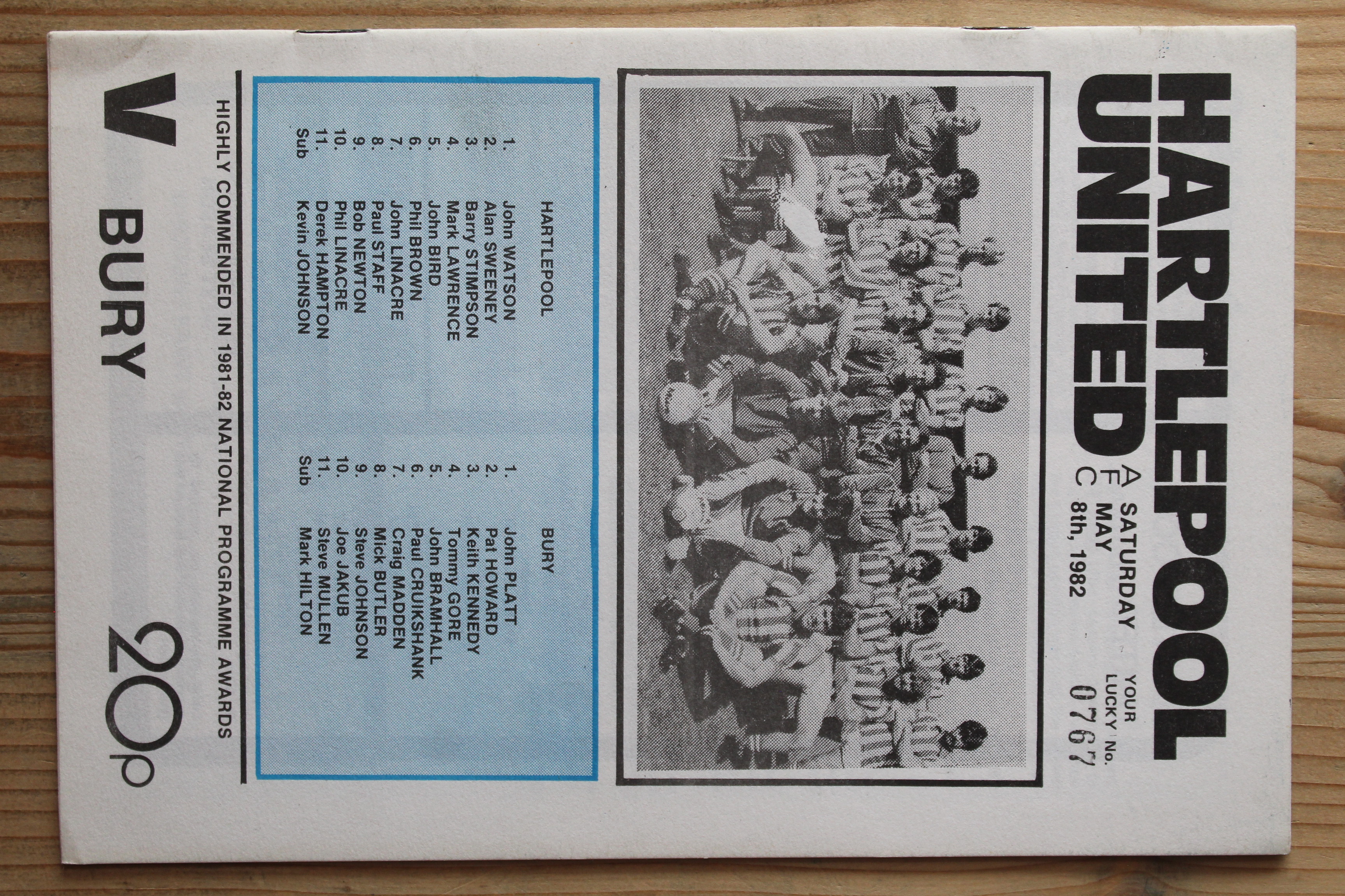 Hartlepool United v Bury FC