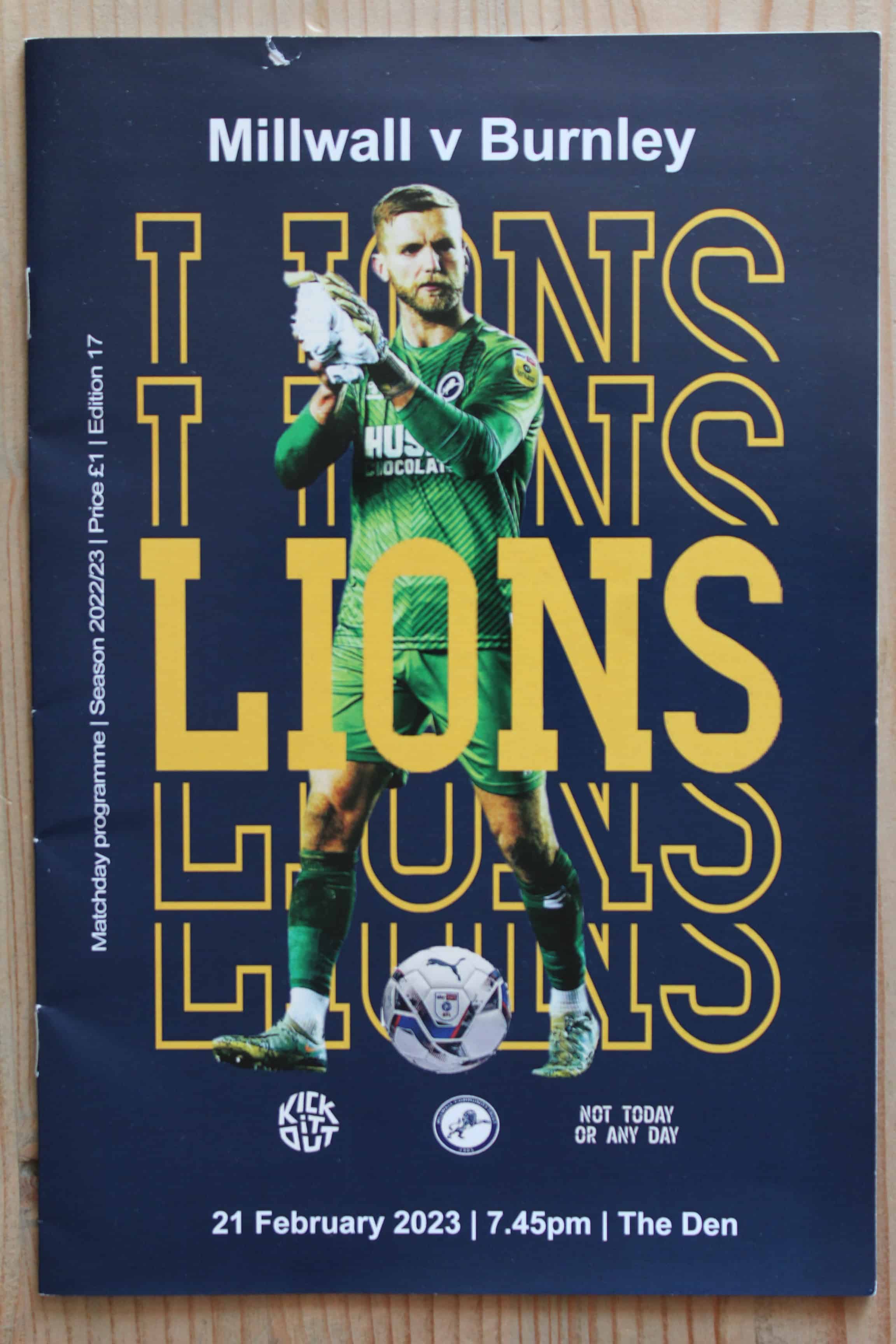 Millwall FC v Burnley FC