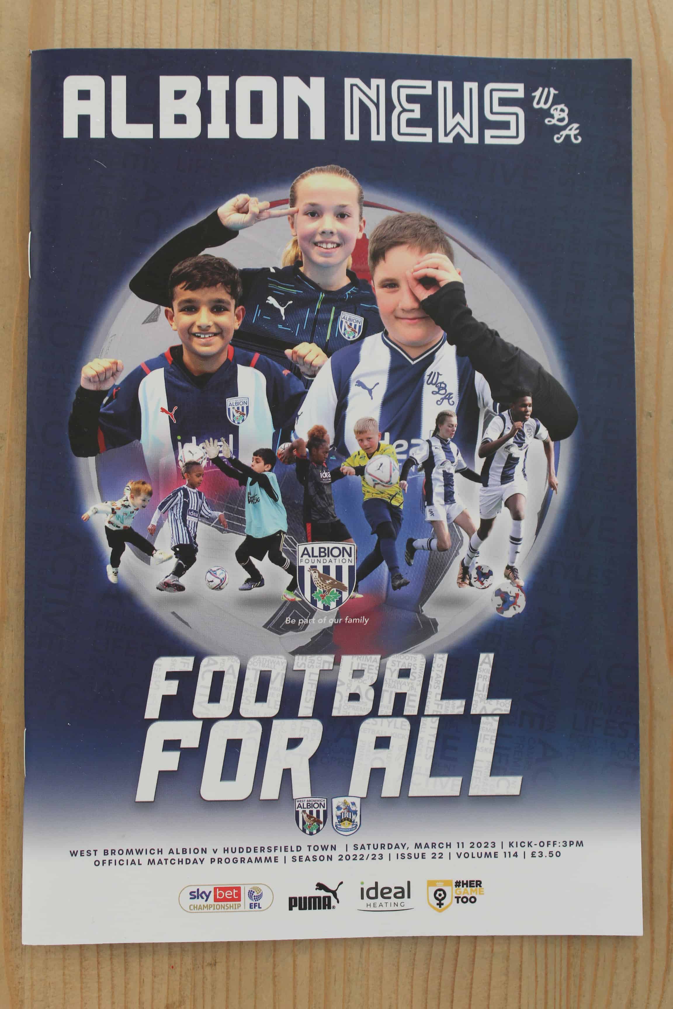 West Bromwich Albion FC  v Huddersfield Town FC