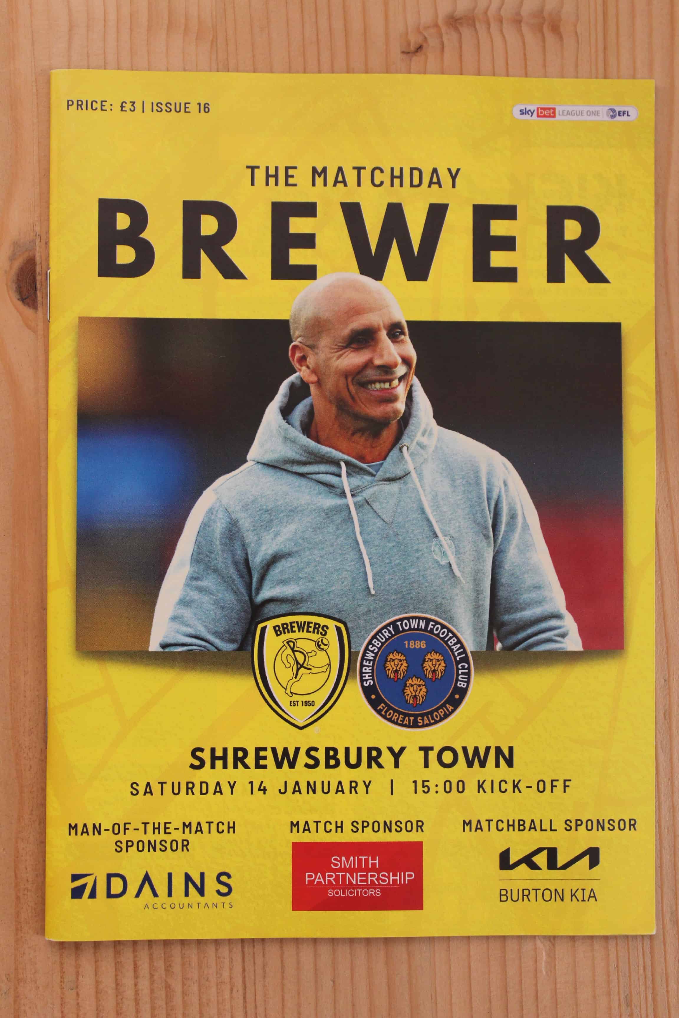 Burton Albion FC v Shrewsbury Town FC