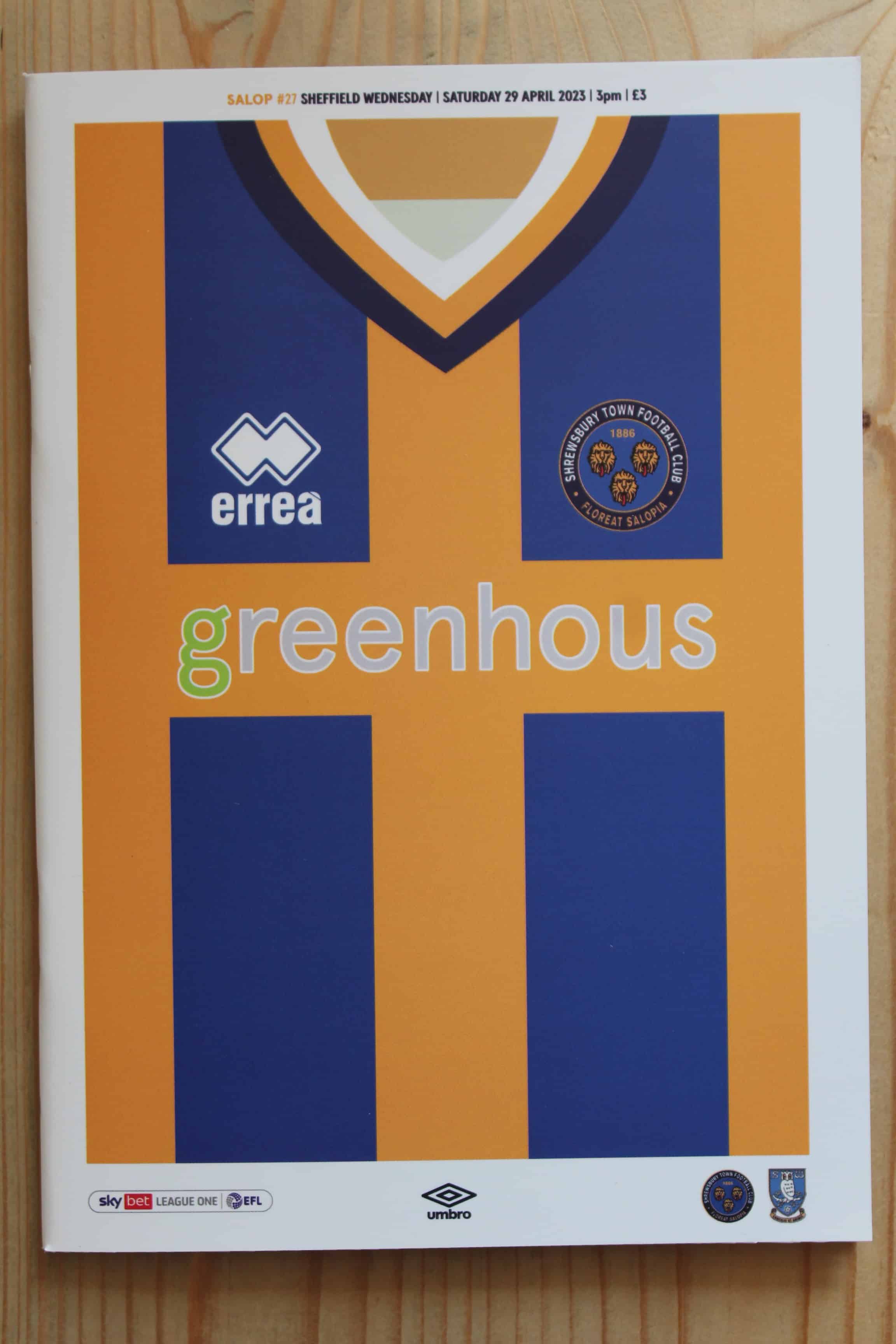 Shrewsbury Town FC v Sheffield Wednesday FC 