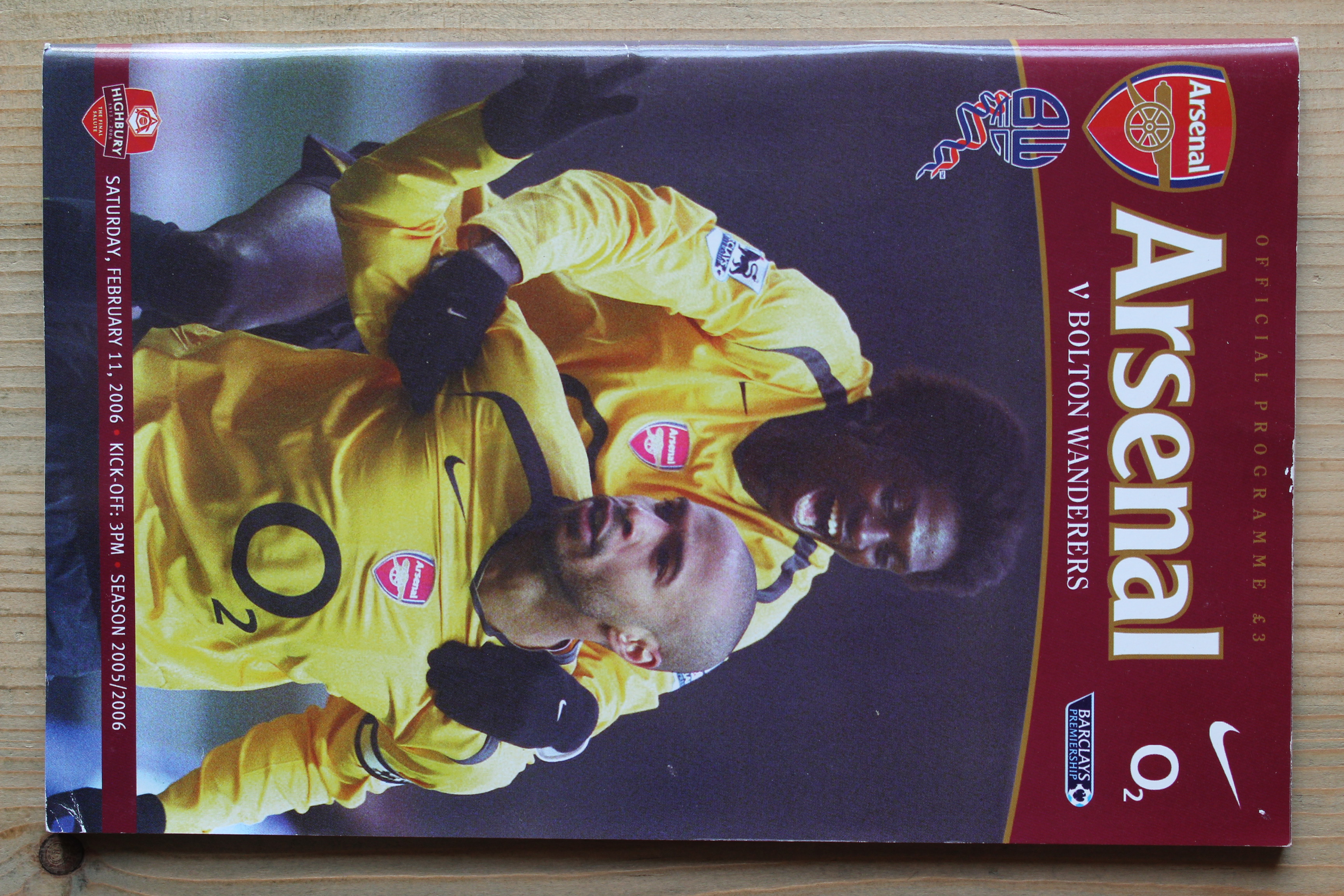 Arsenal FC v Bolton Wanderers FC